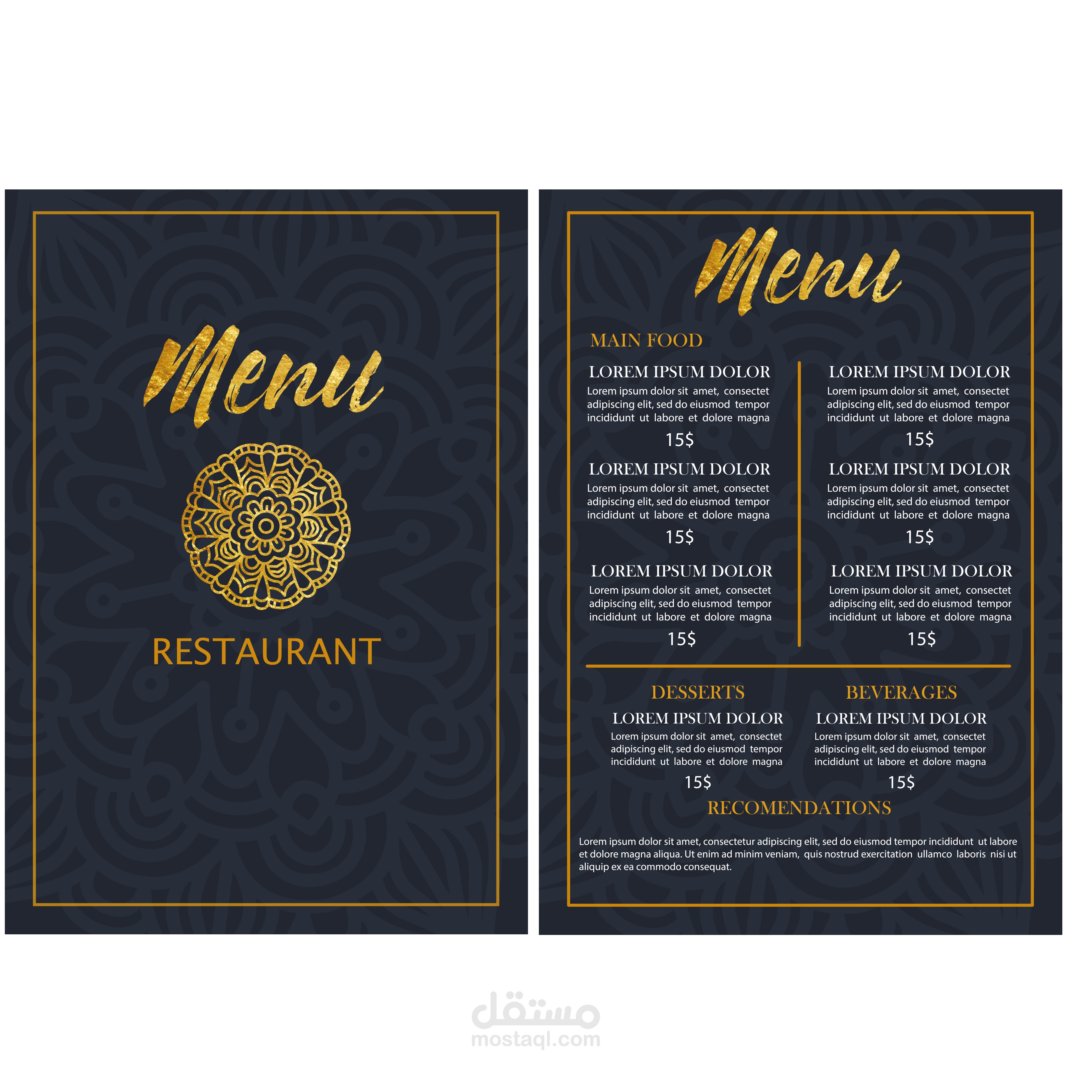 menu desgin