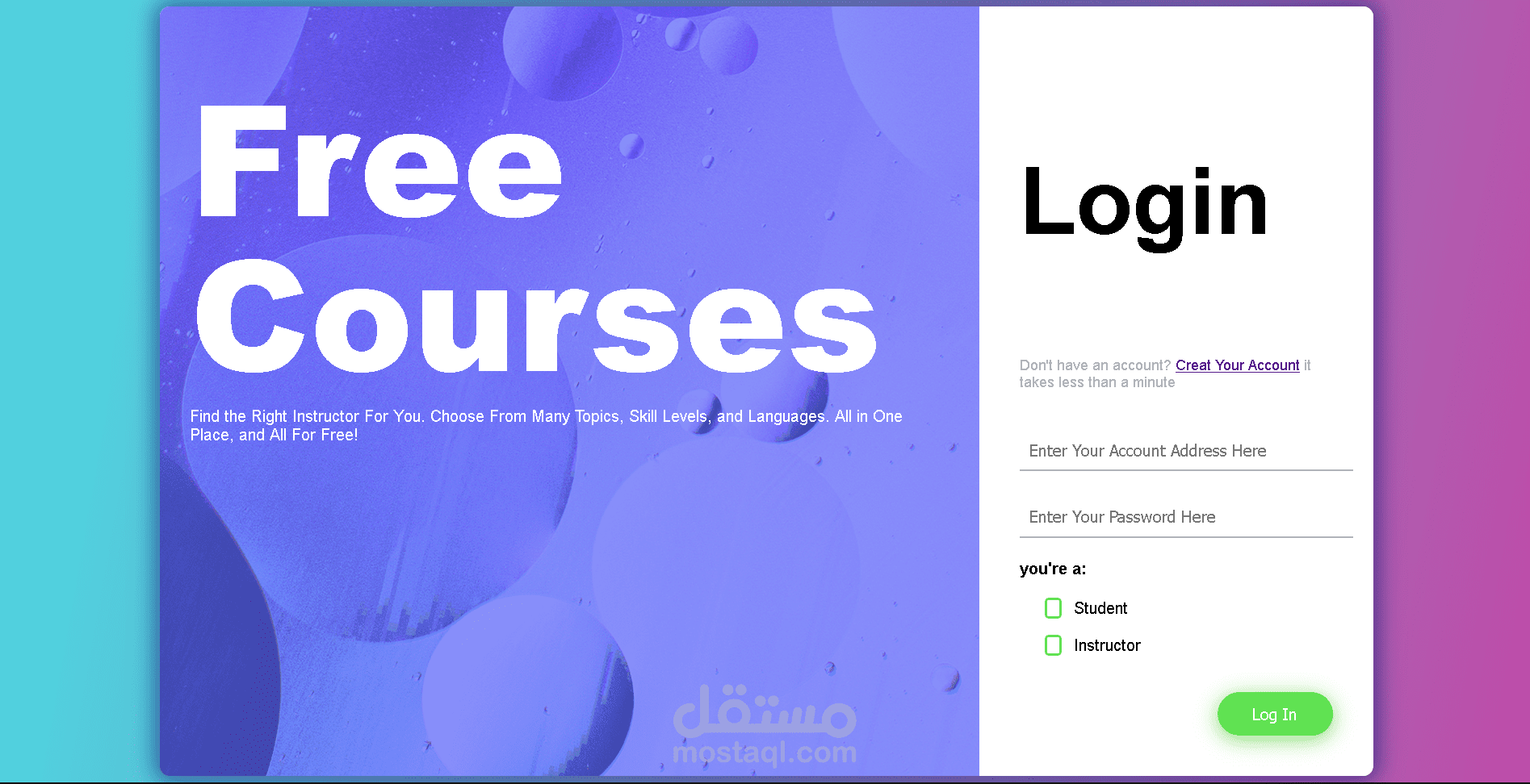 courses website design