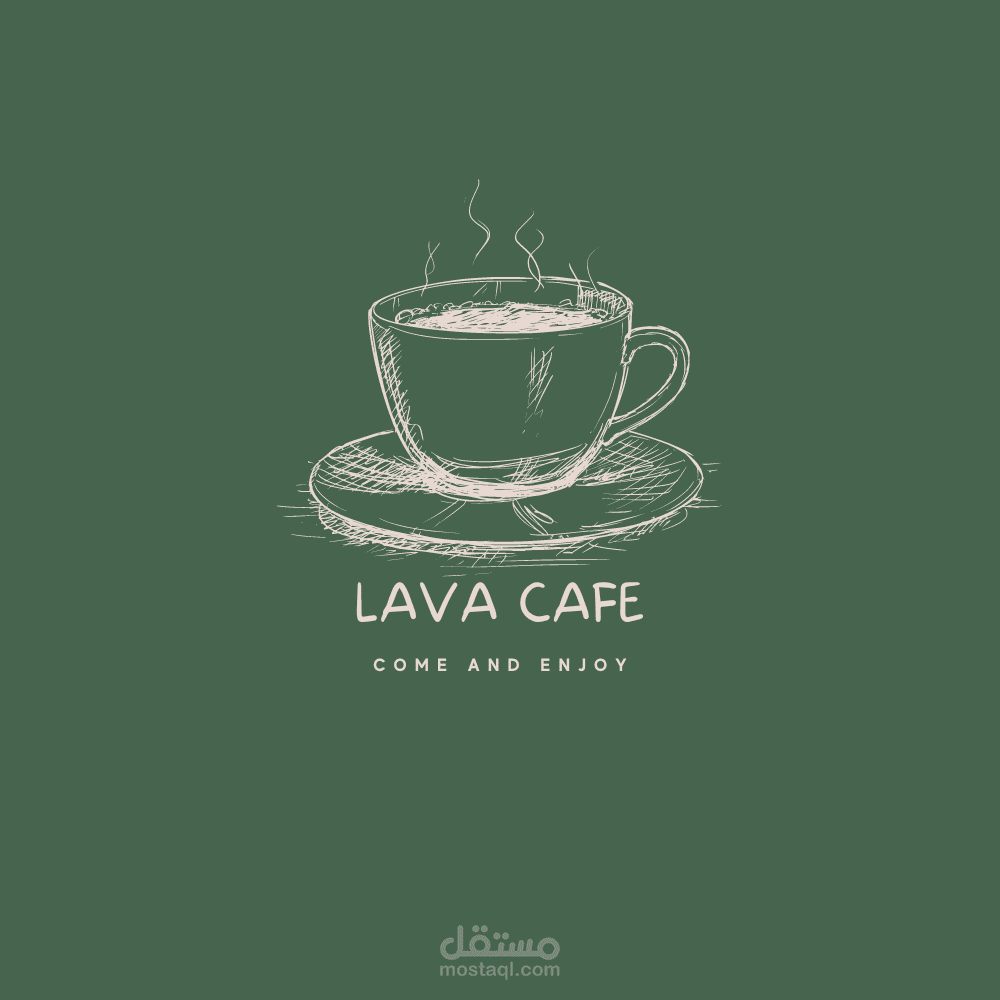 تصميم لوجو كافيه باسم *LAVA*