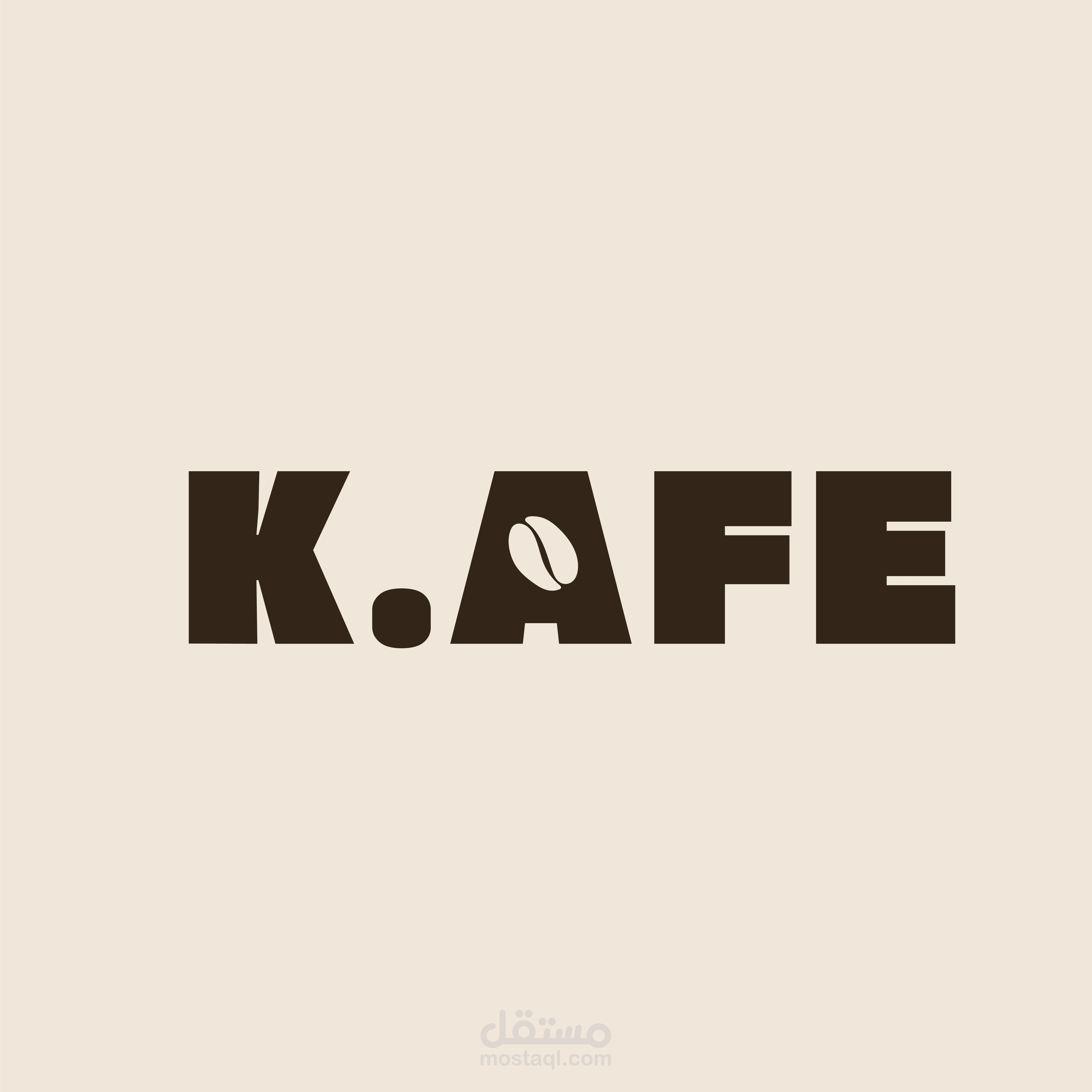 تصميم شعار K.AFE – مقهى كوري بطابع عصري