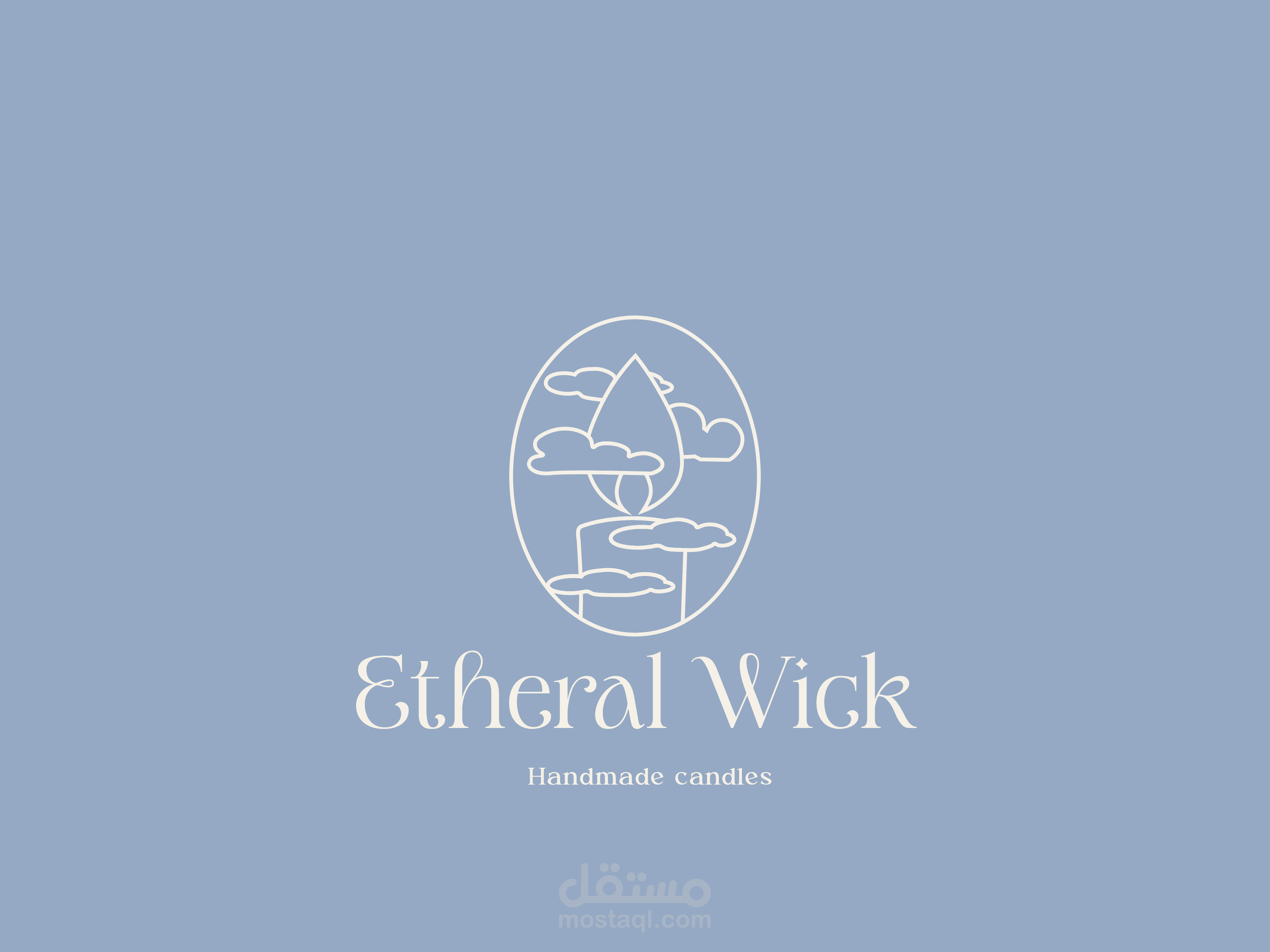 Ethereal Wick – الهوية البصرية لعلامة الشموع اليدوية