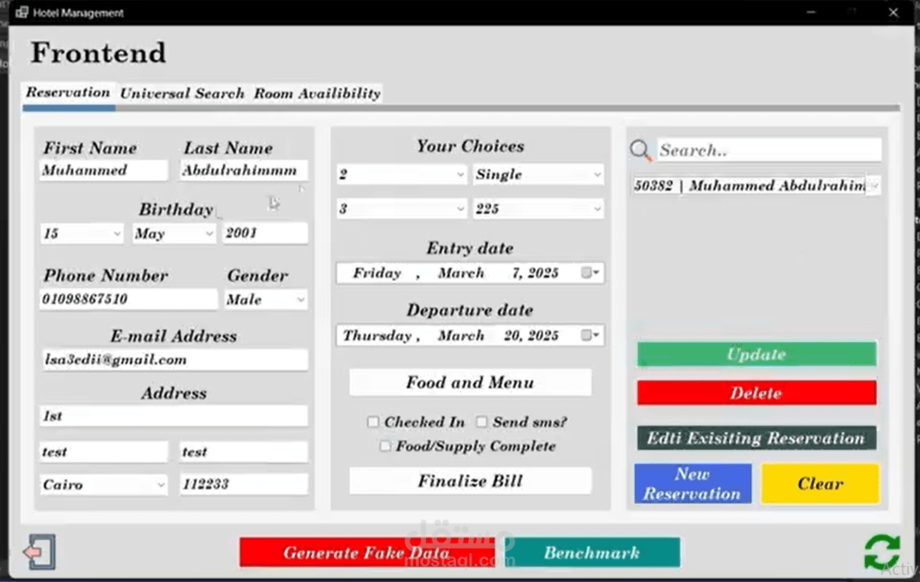 Hotel Management System - Desktop APP - With EF Core
