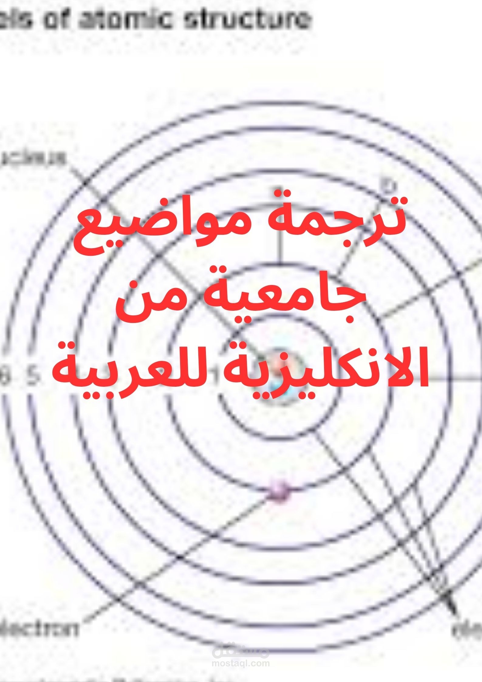 ترجمة نصوص و مواضيع جامعية علمية من الانكليزية للعربية
