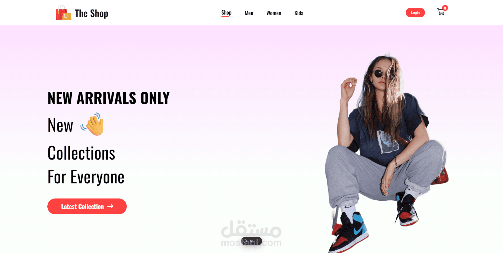 موقع The Shop تطبيق التجارة الإلكترونية