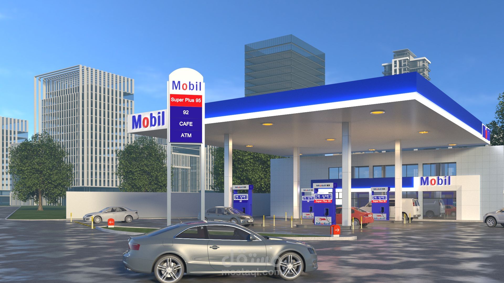 Mobil Gas Station