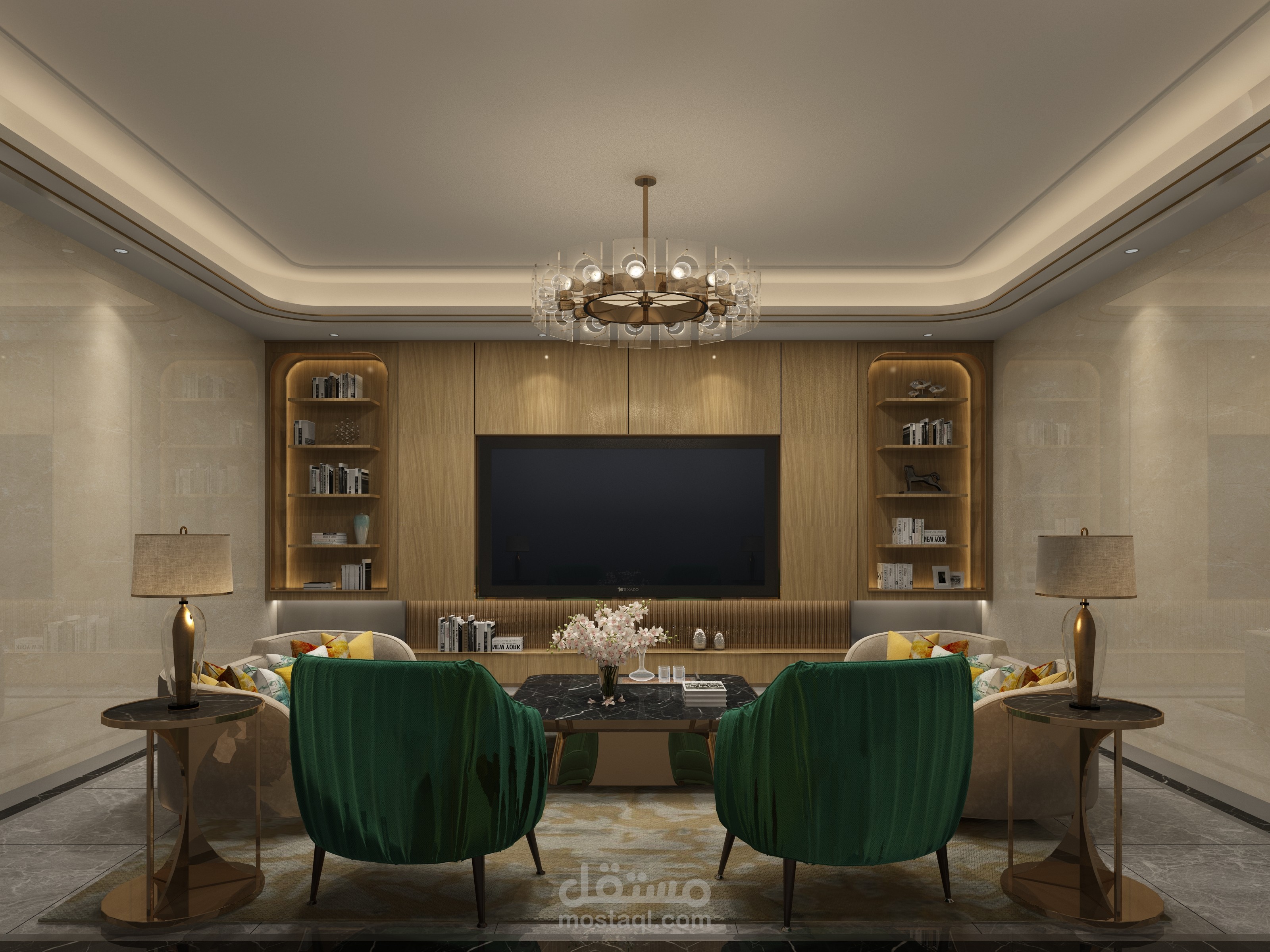 Featuring a modern living room