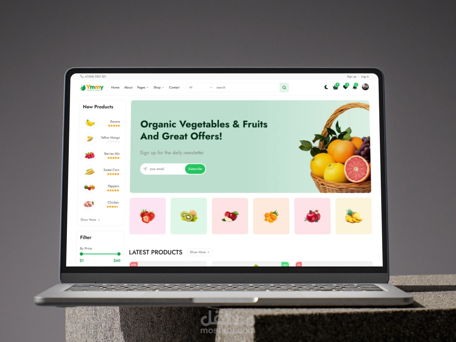متجر فواكه وخضروات - Next.js
