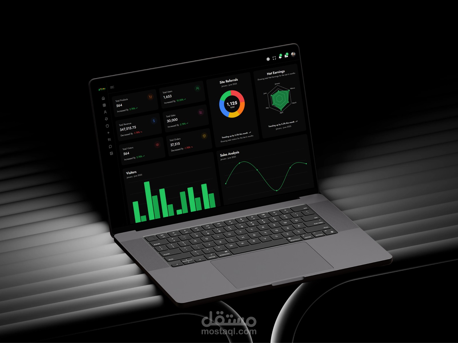 لوحة تحكم المسؤول - Next.js
