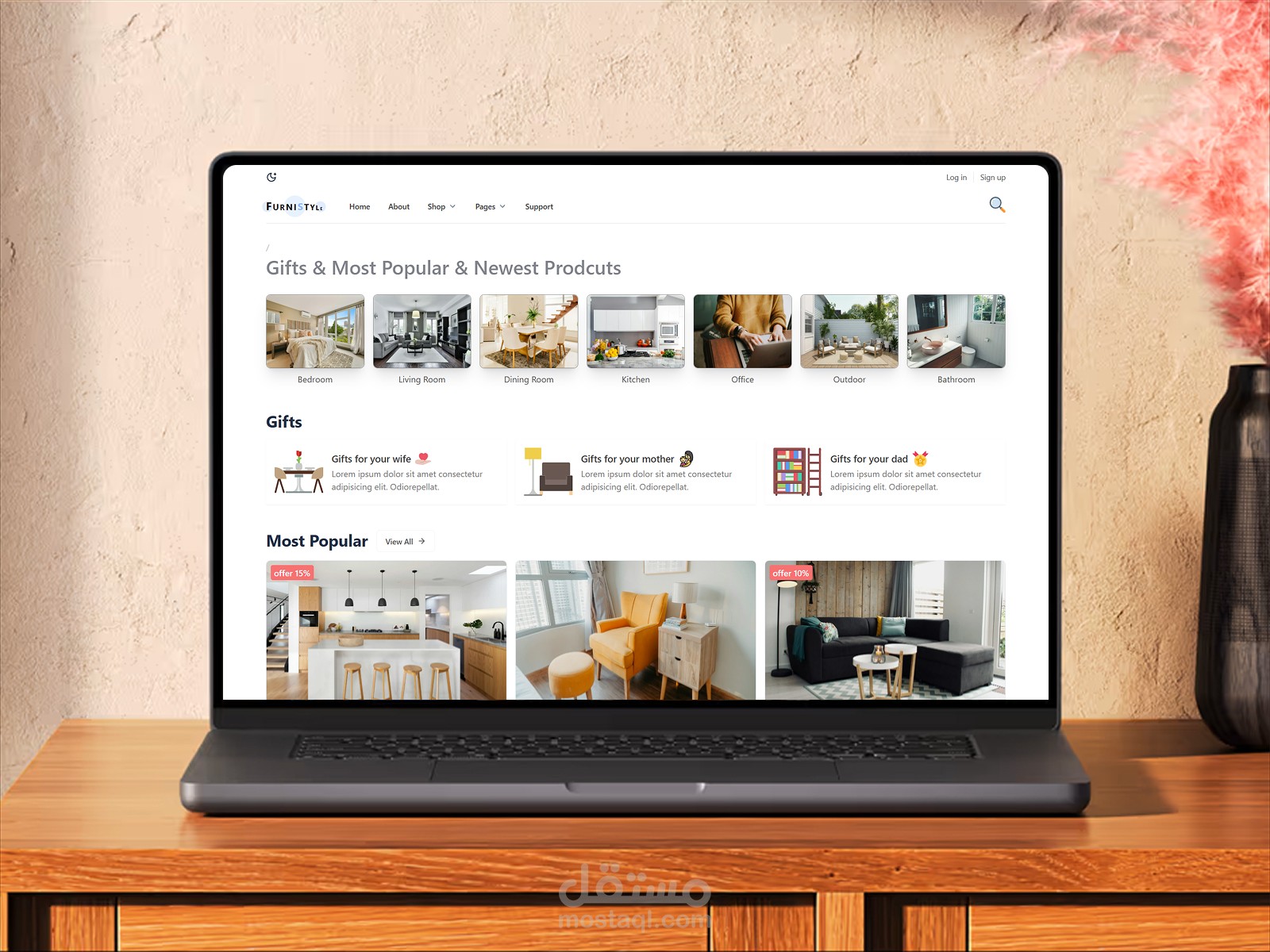 مشروع تجارة إلكترونية للأثاث - Next.js