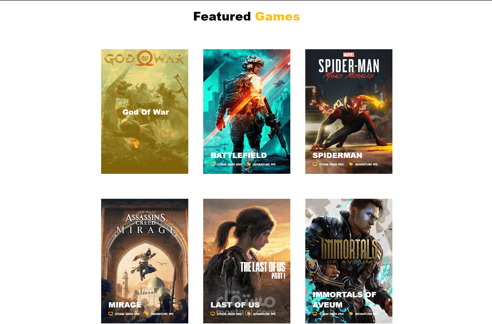 Code Games Website
