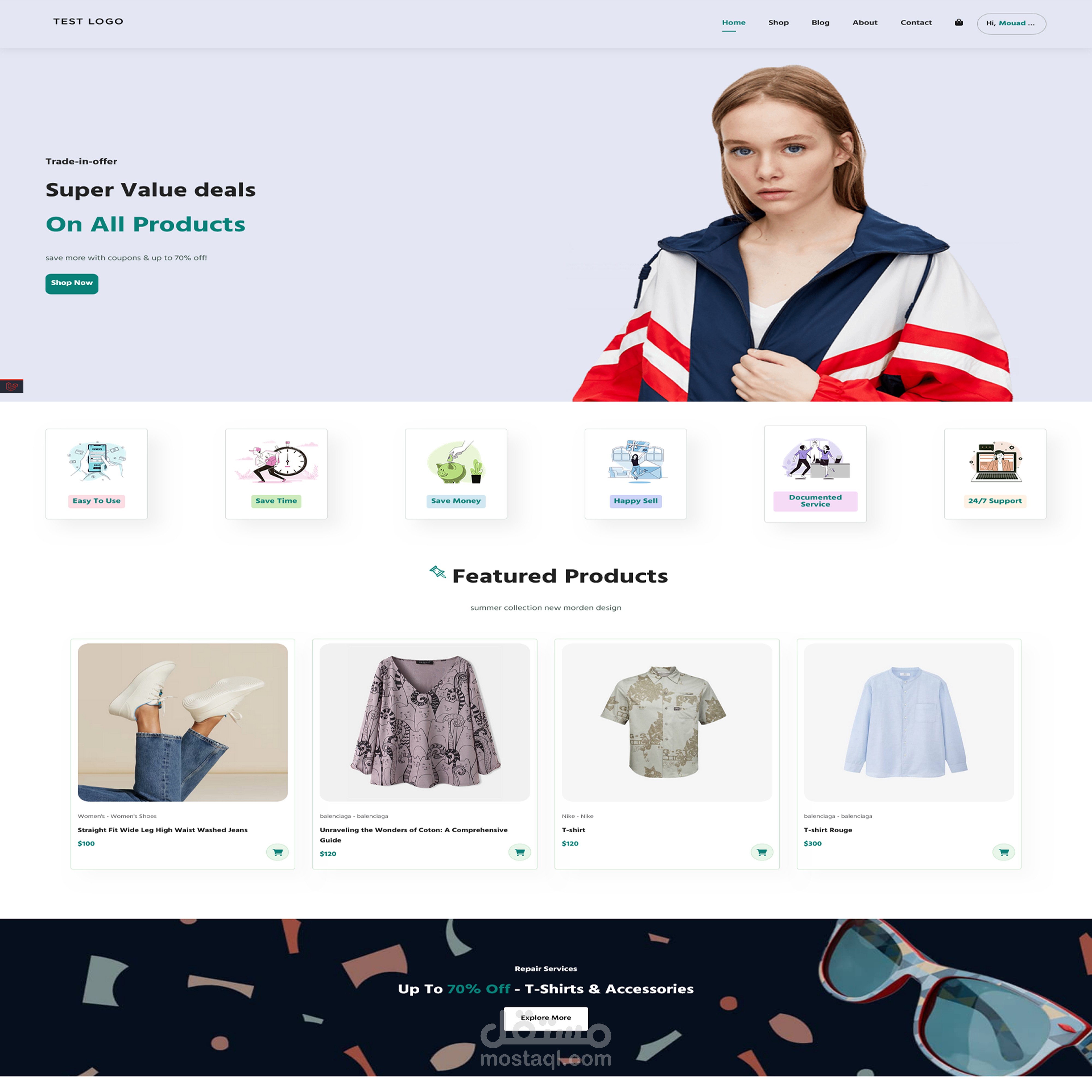 متجر إلكتروني | Laravel & Blade | تكامل بوابات الدفع