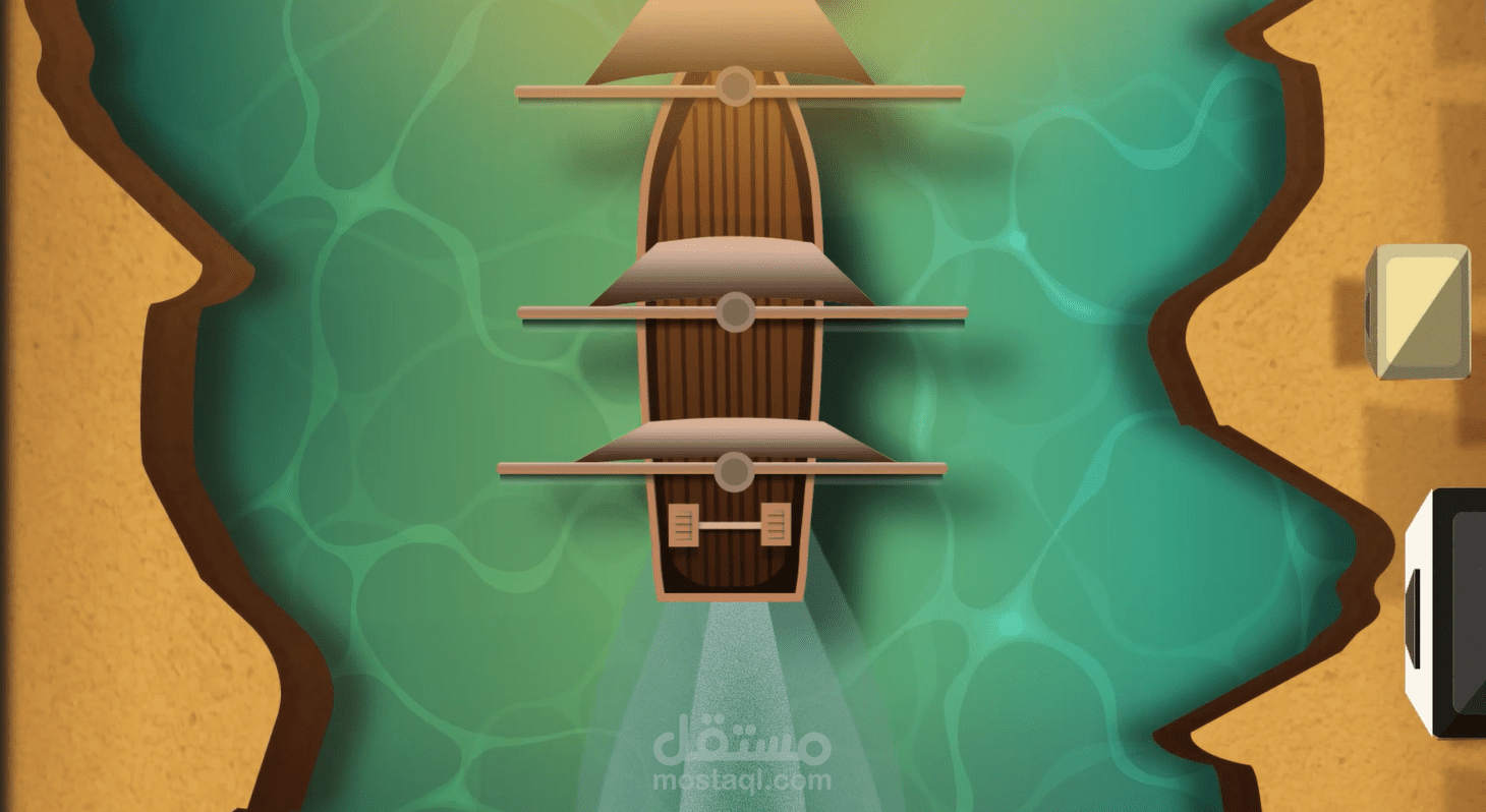 مركب يتجول في المحيط