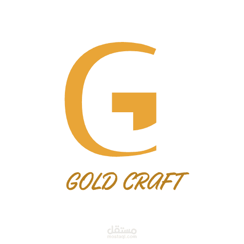 لوجو لشركة مشغولات ذهبية باسم Gold craft