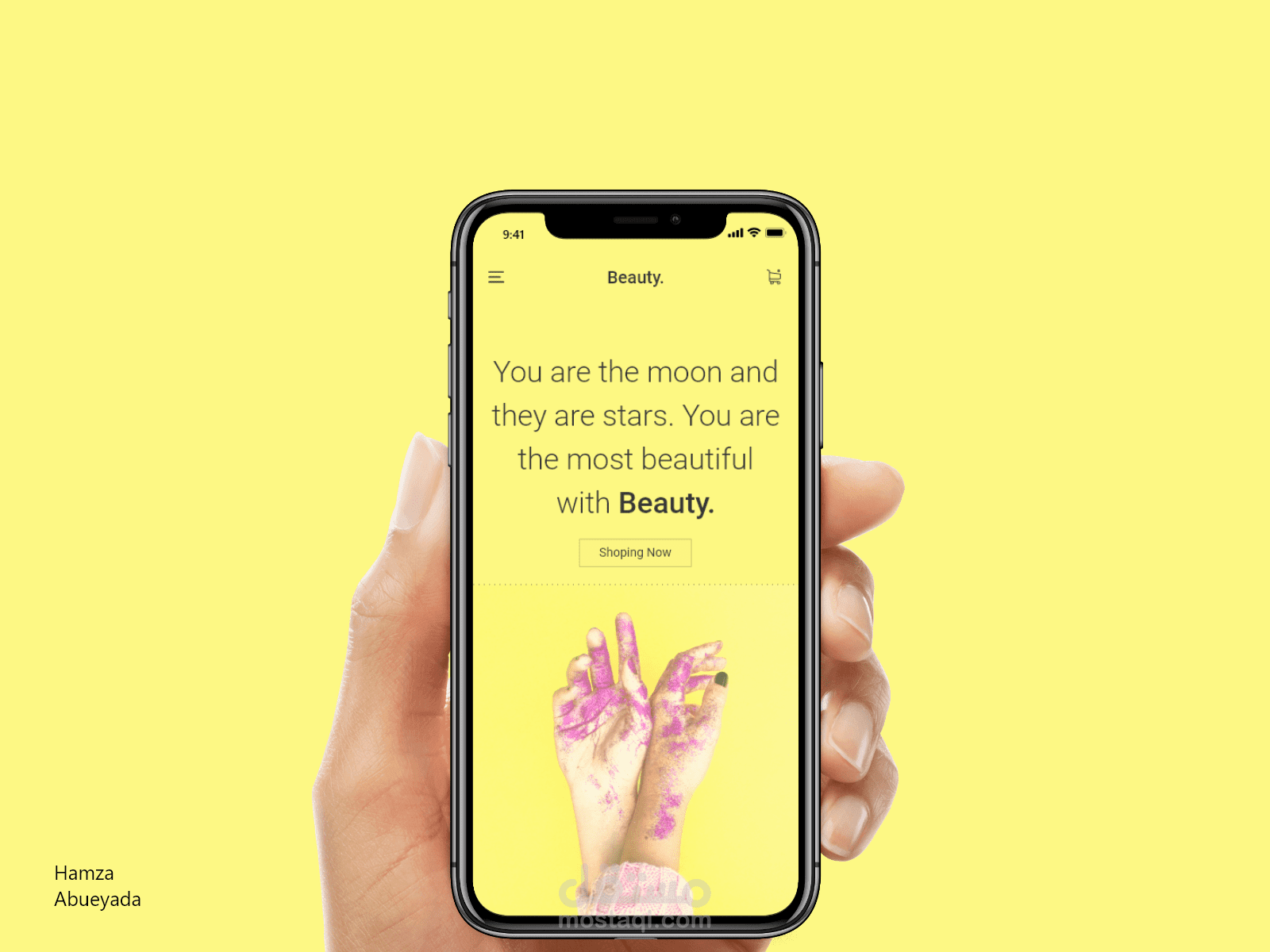 تصميم موقع Beauty نسخة الموبايل