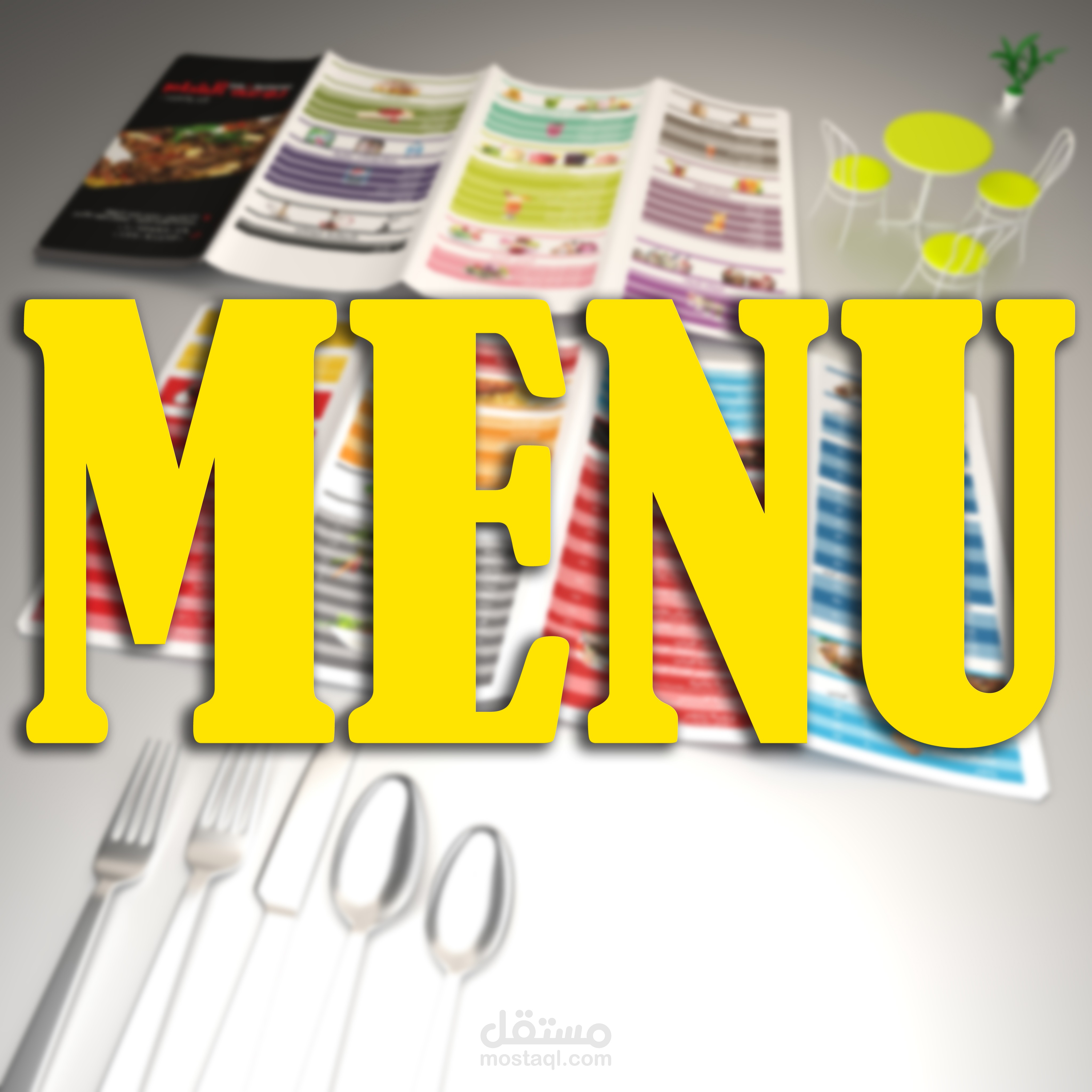 Menu / Flyer / Brochure / Restaurant / Print / 3D Mockup