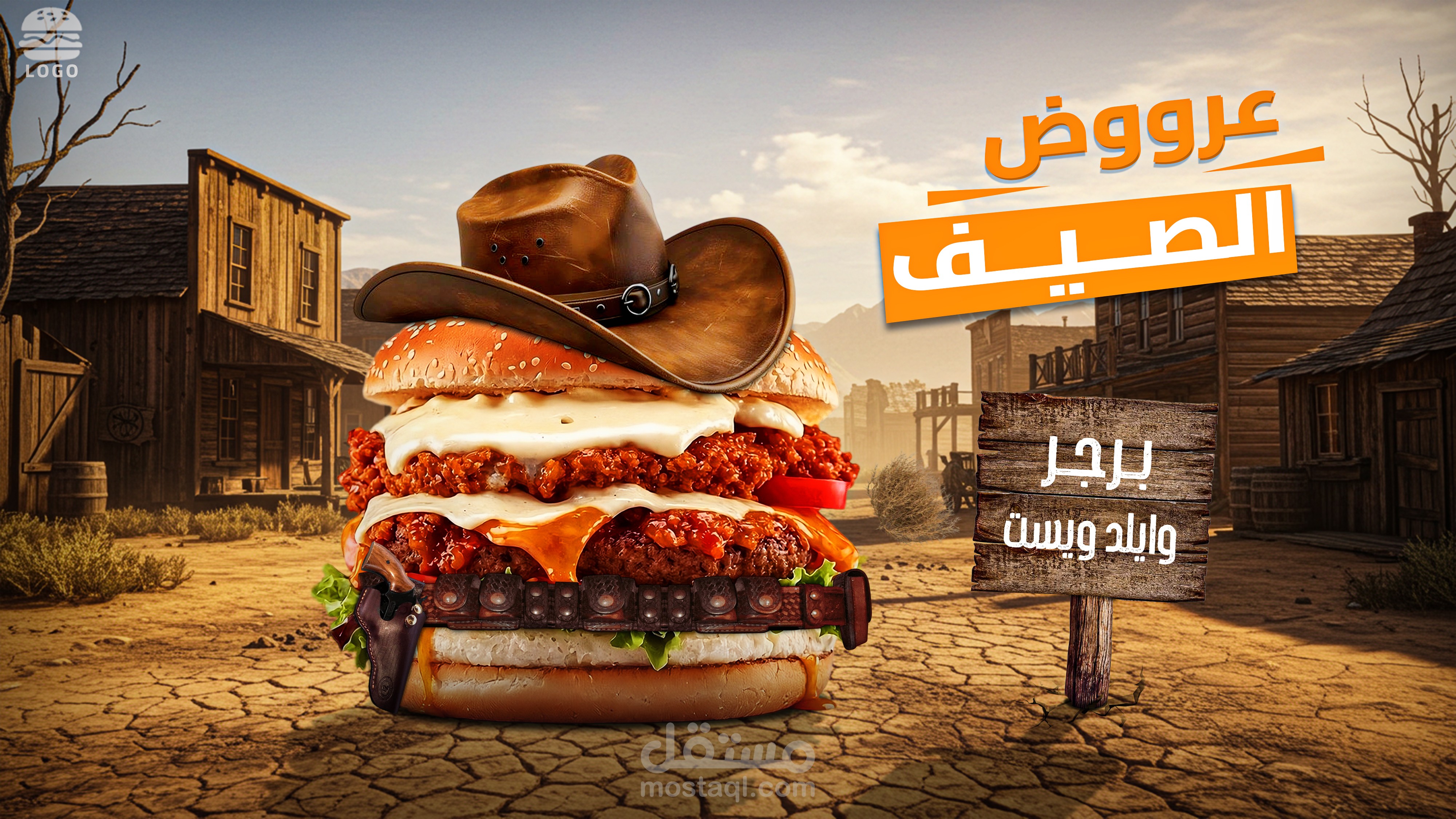 Burger restaurant social media design