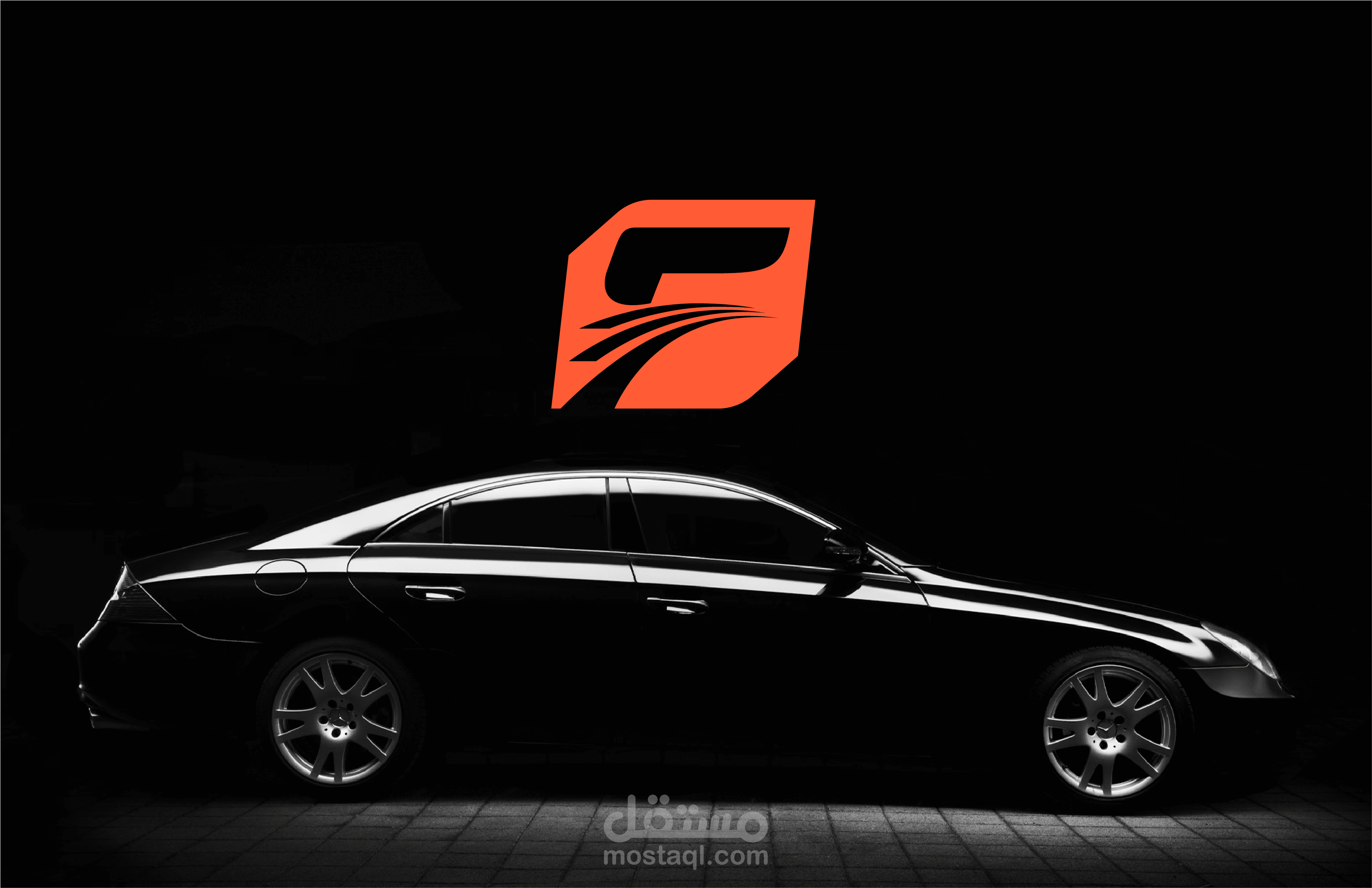 تصميم الشعار والهوية البصرية لمعرض الفخامة للسيار ات