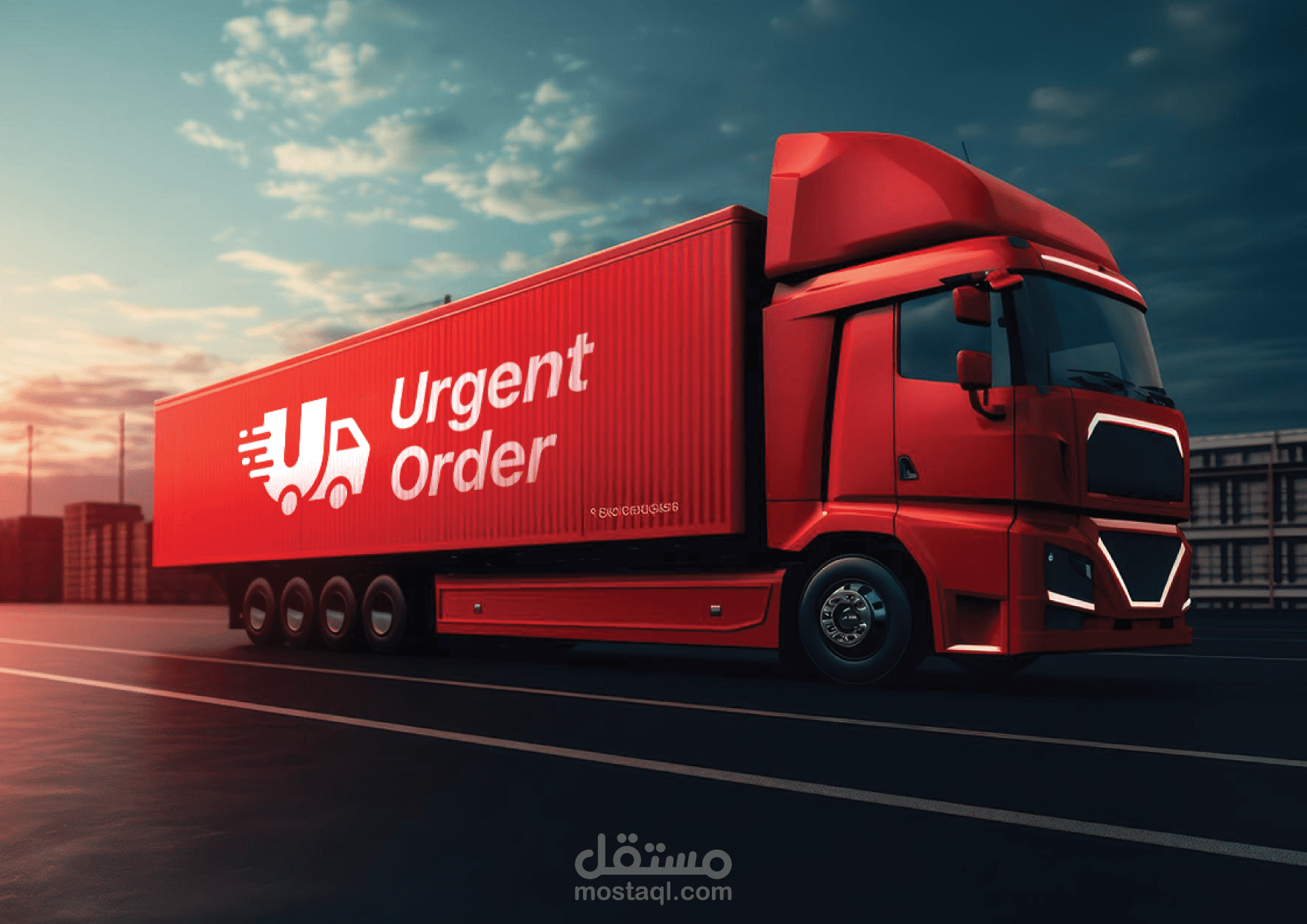 تصميم الشعار والهوية البصرية لشركة Urgent Order لخدمات الشحن