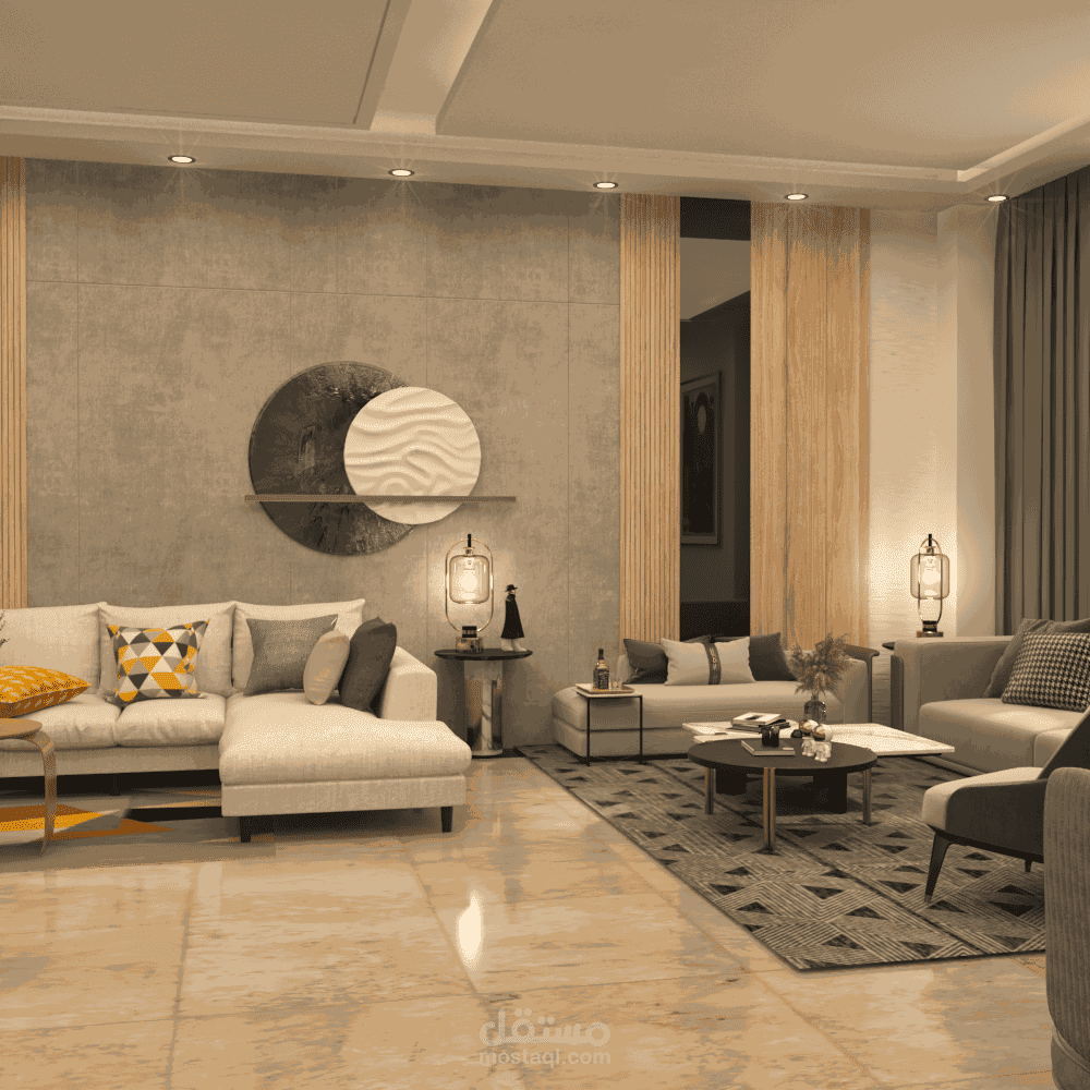 تصميم داخلي | تنسيق وإظهار شقة سكنية