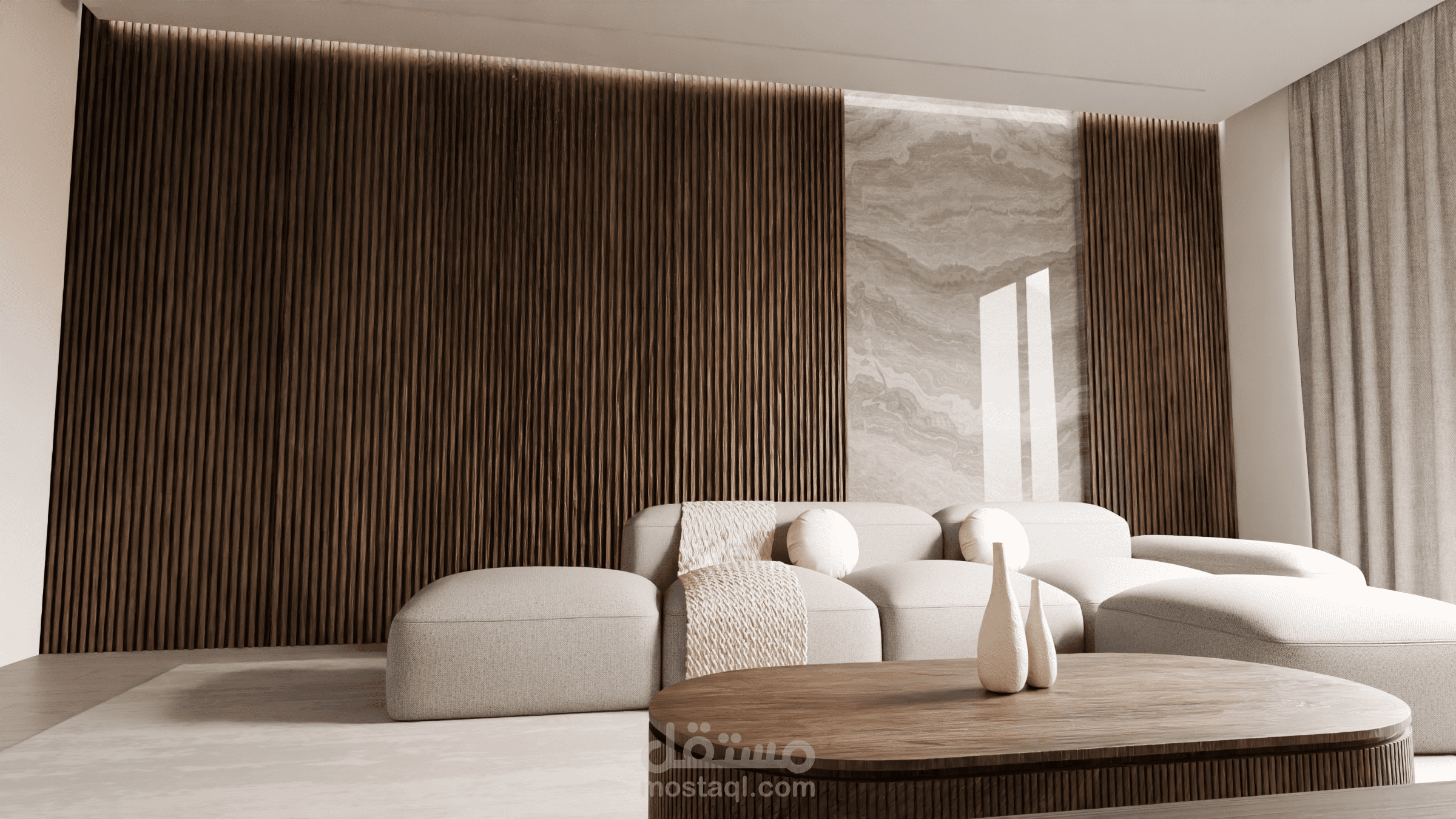 تصميم داخلي لغرفة معيشة مودرن