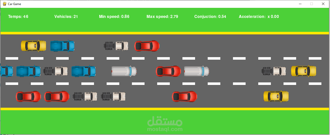 رسوم متحركة ثنائية الأبعاد للازدحام المروري 2D Traffic Congestion Animation