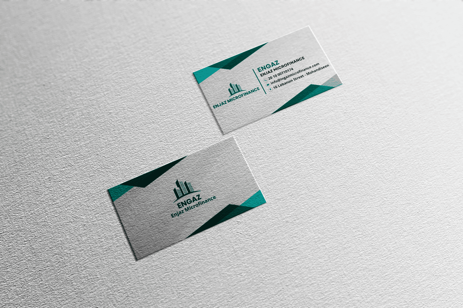 تصميم بيزنس كارد لشركه تمويل مشروعات متناهيه الصغر