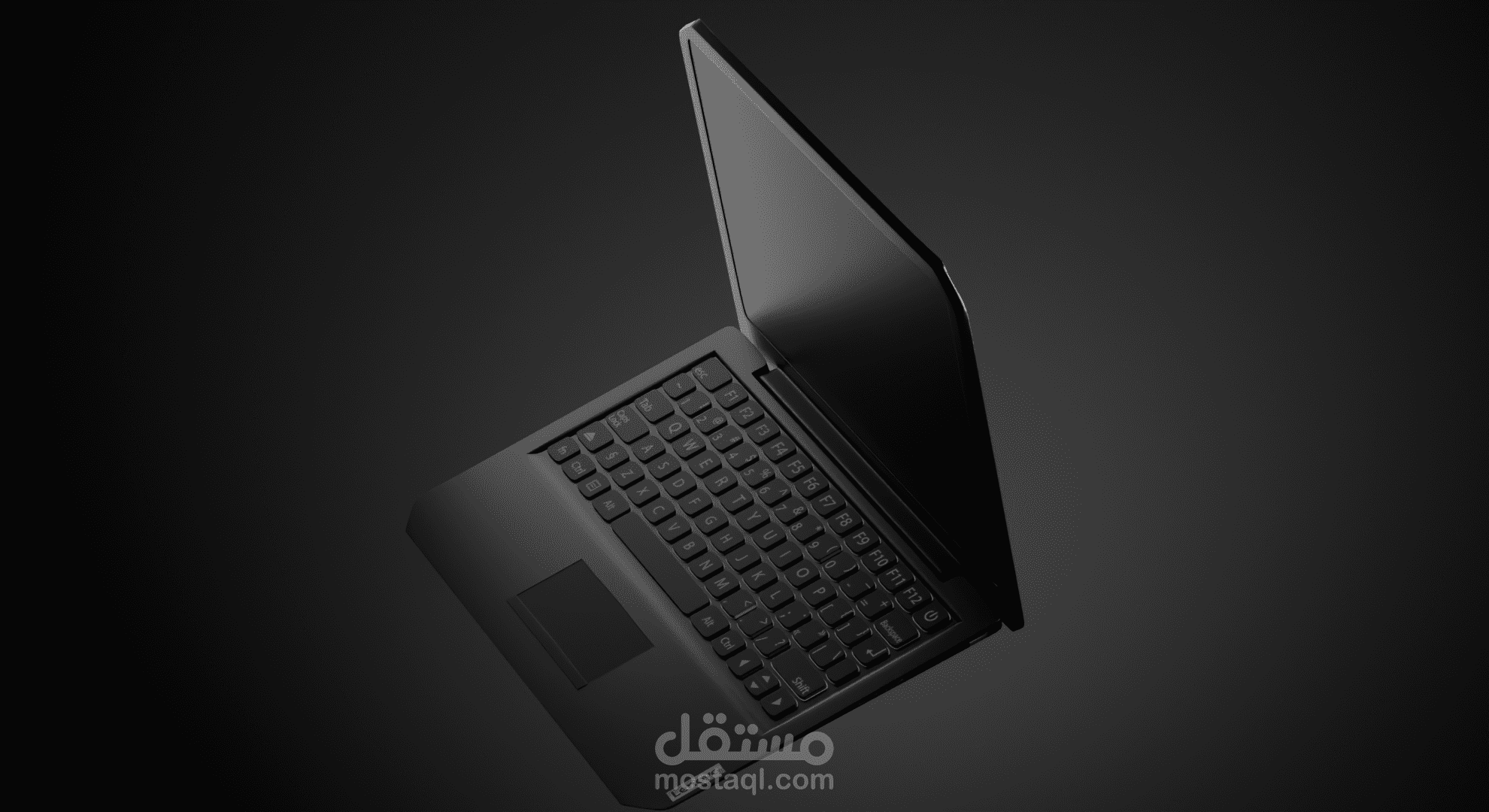 تصميم اعلان 3D لمنتج جهاز لابتوب