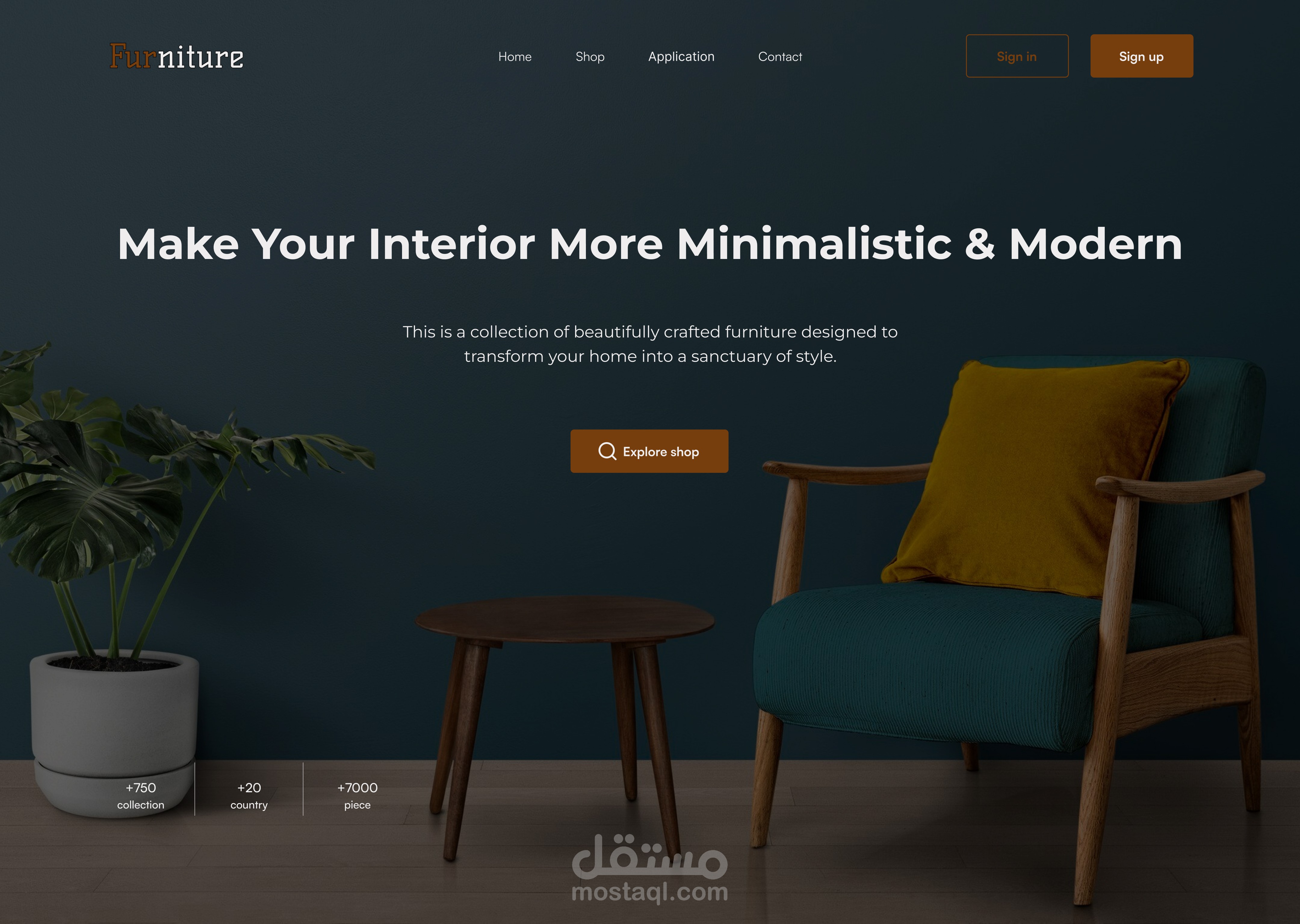 Furniture landing page