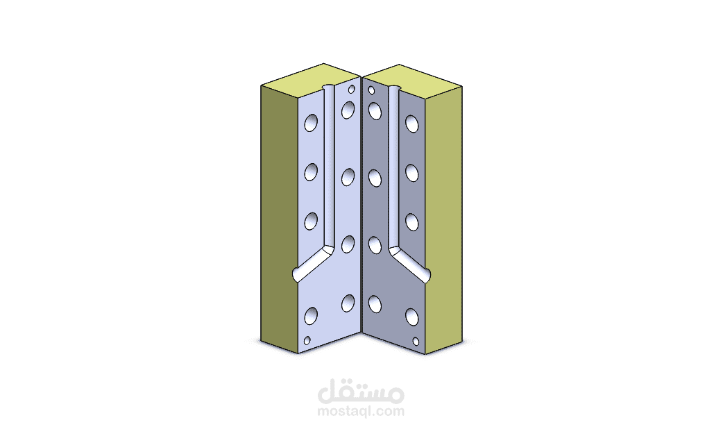 تصميم اسطمبات كبس زاوي ١١٠ درجه
