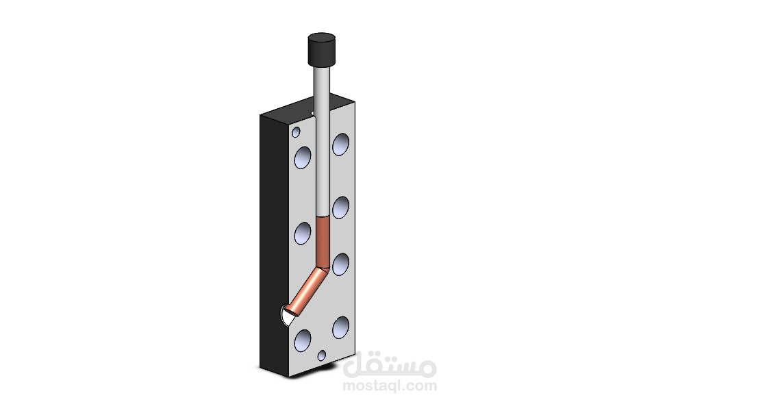 تصميم اسطمبات كبس زاوي ١٣٠ درجه