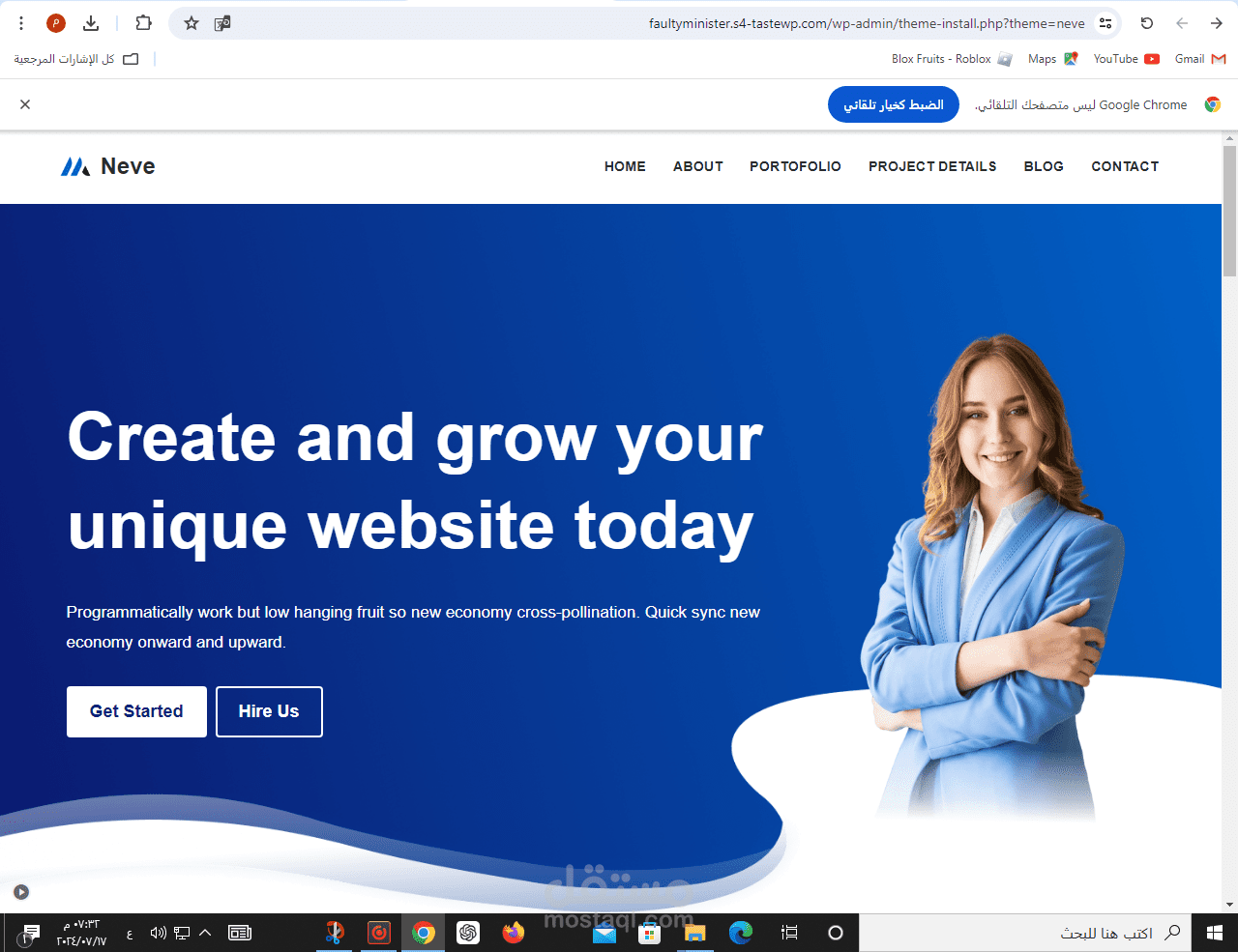 Create and grow your unique website today