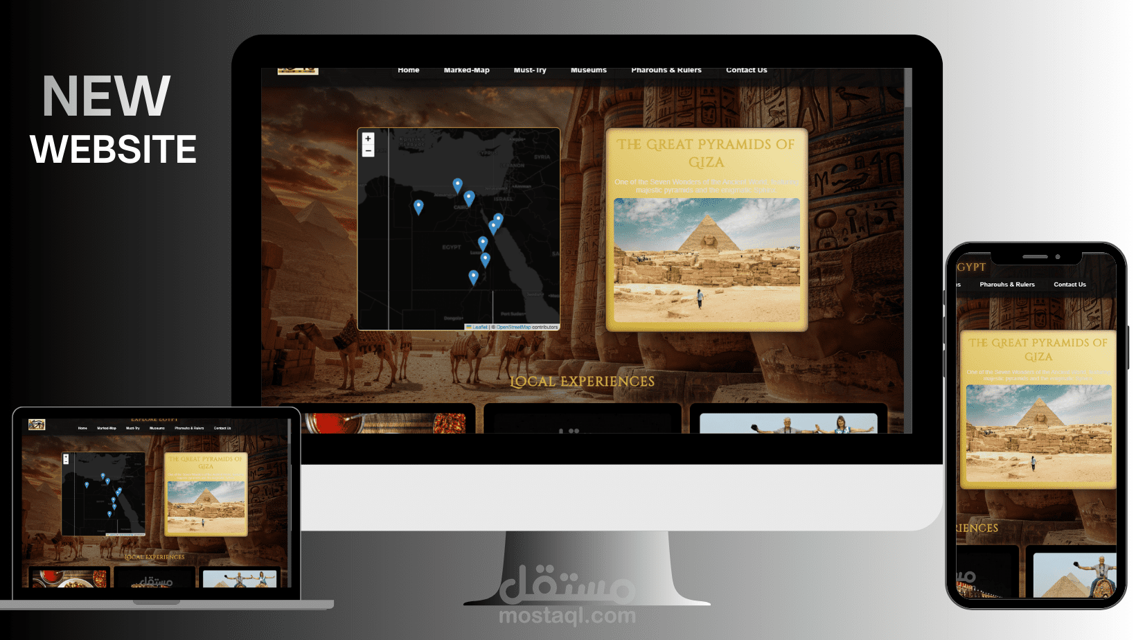 تصميم موقع سياحي لمصر Wordpress