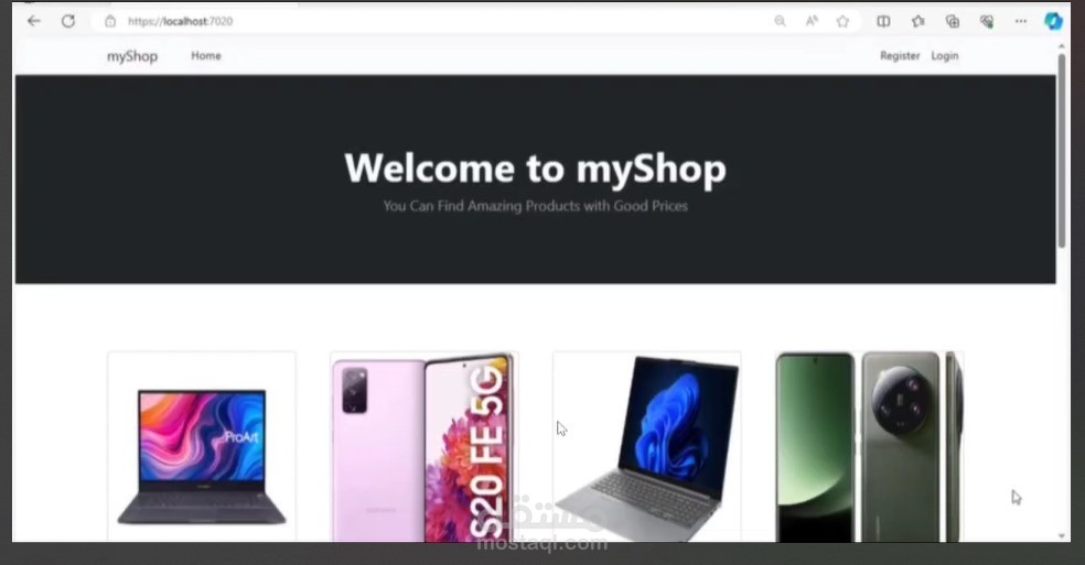 إنشاء موقع تجارة إلكترونية باستخدام ASP.NET Core
