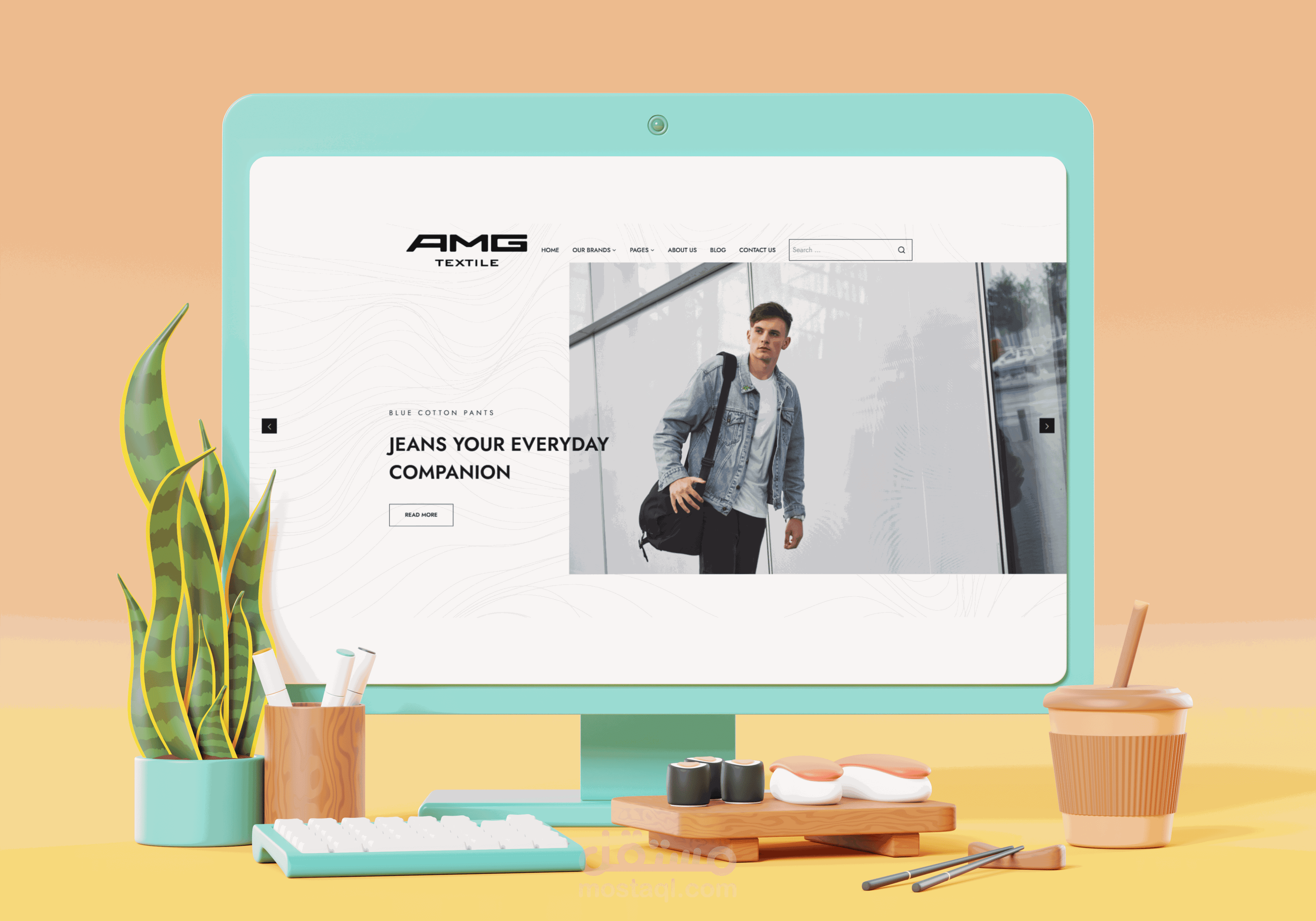 موقع تعريفي لشركة AMG textile