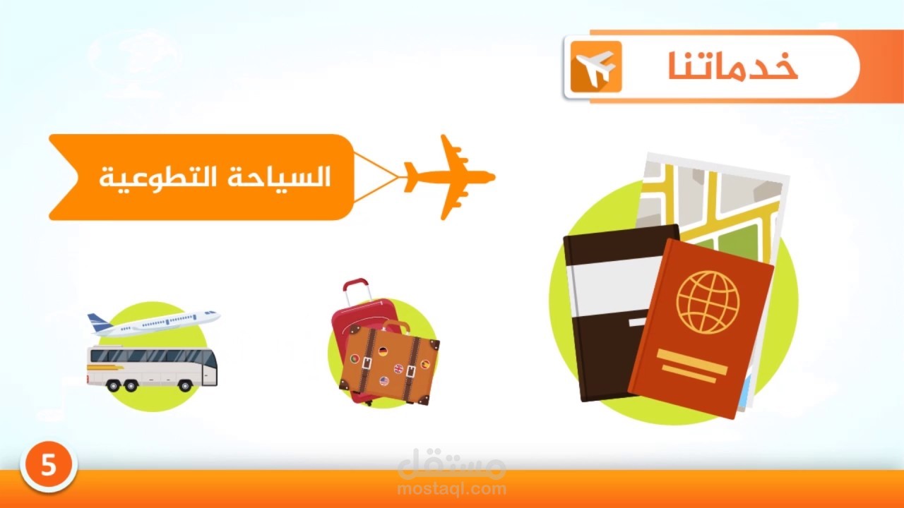 تصميم عرض بوربوينت presentation إعلان شركة سياحة وسفر