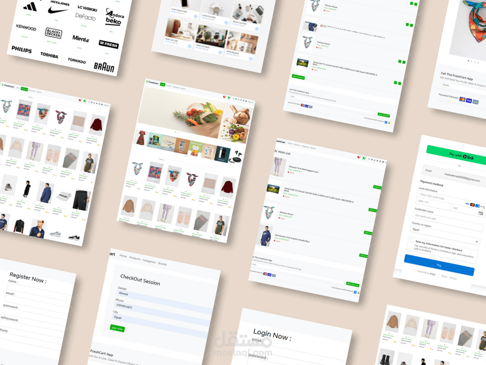 تطوير واجهة موقع E-commerce حديث ومتجاوب باستخدام Angular