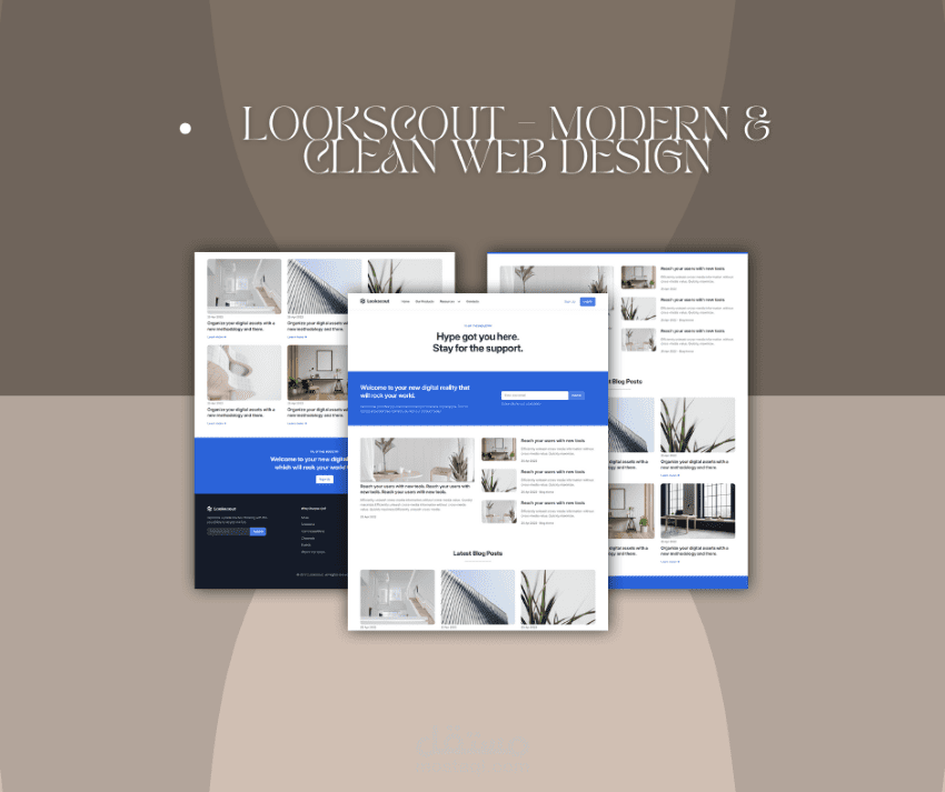 موقع احترافي بواجهة حديثة ومتجاوبة (Lookscout)