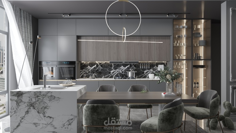 تصميم داخلى لمطبخ فى احد المنازل فى فرنسا