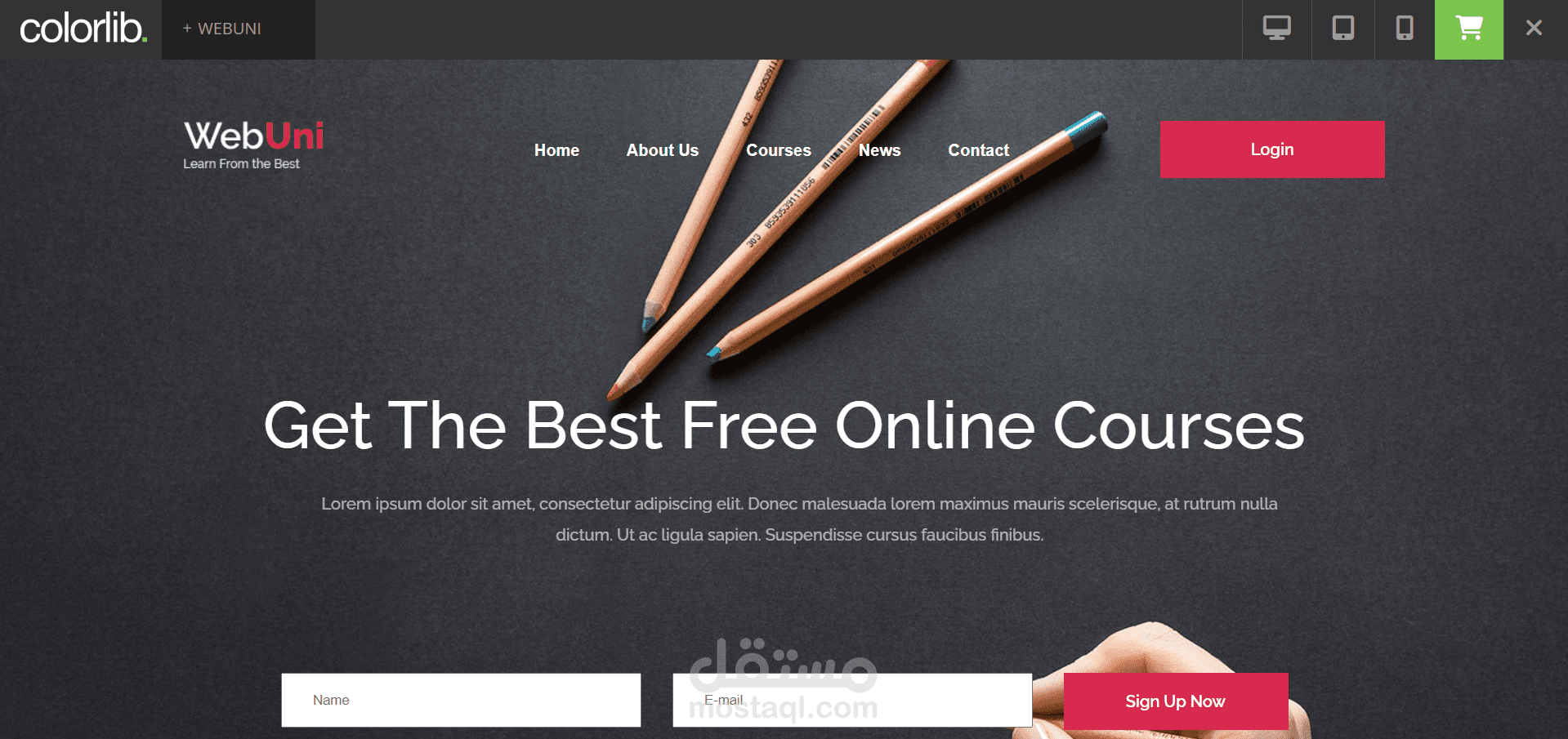 تصميم وتطوير صفحة ويب احترافية | HTML, CSS, JavaScript