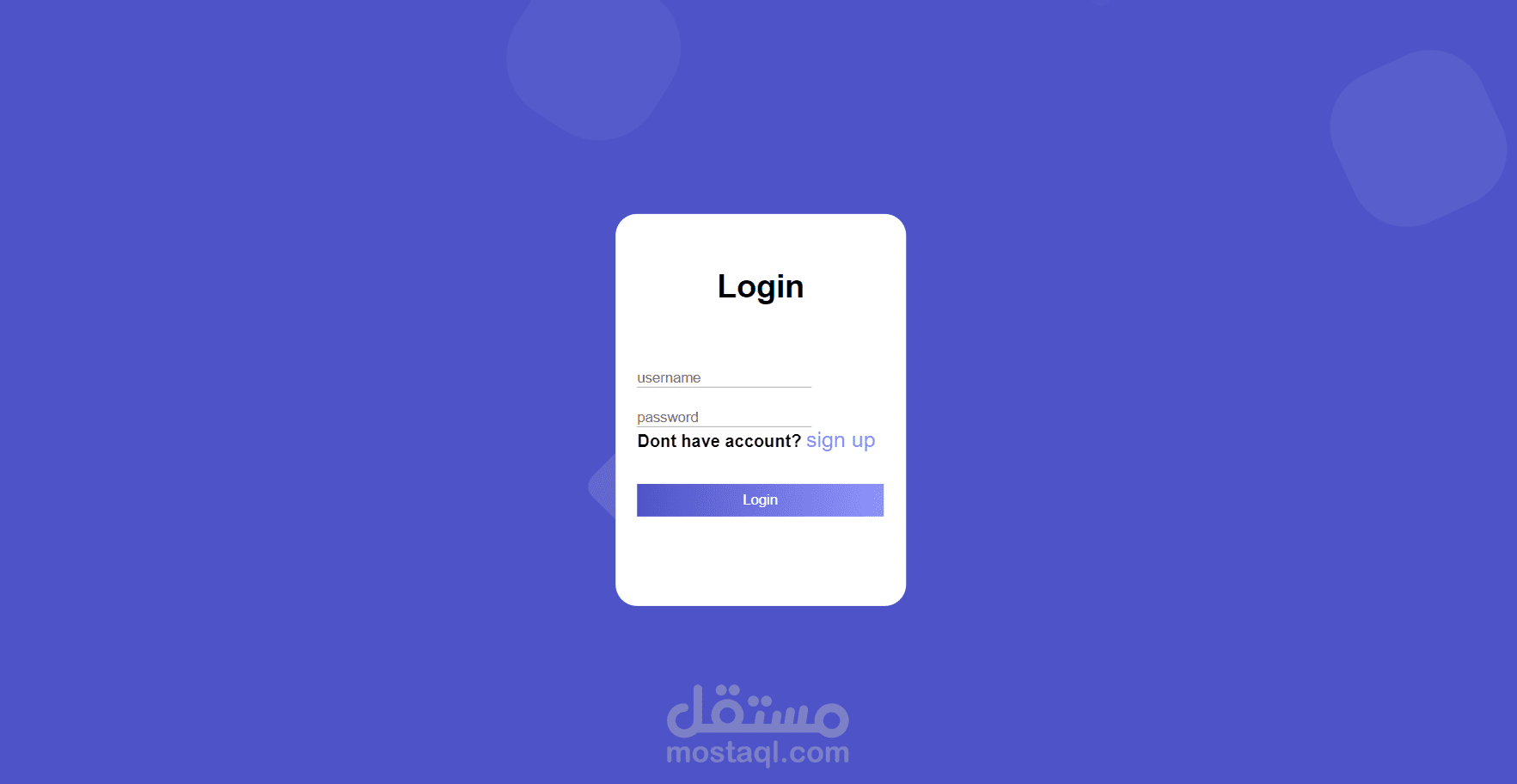 simple login page