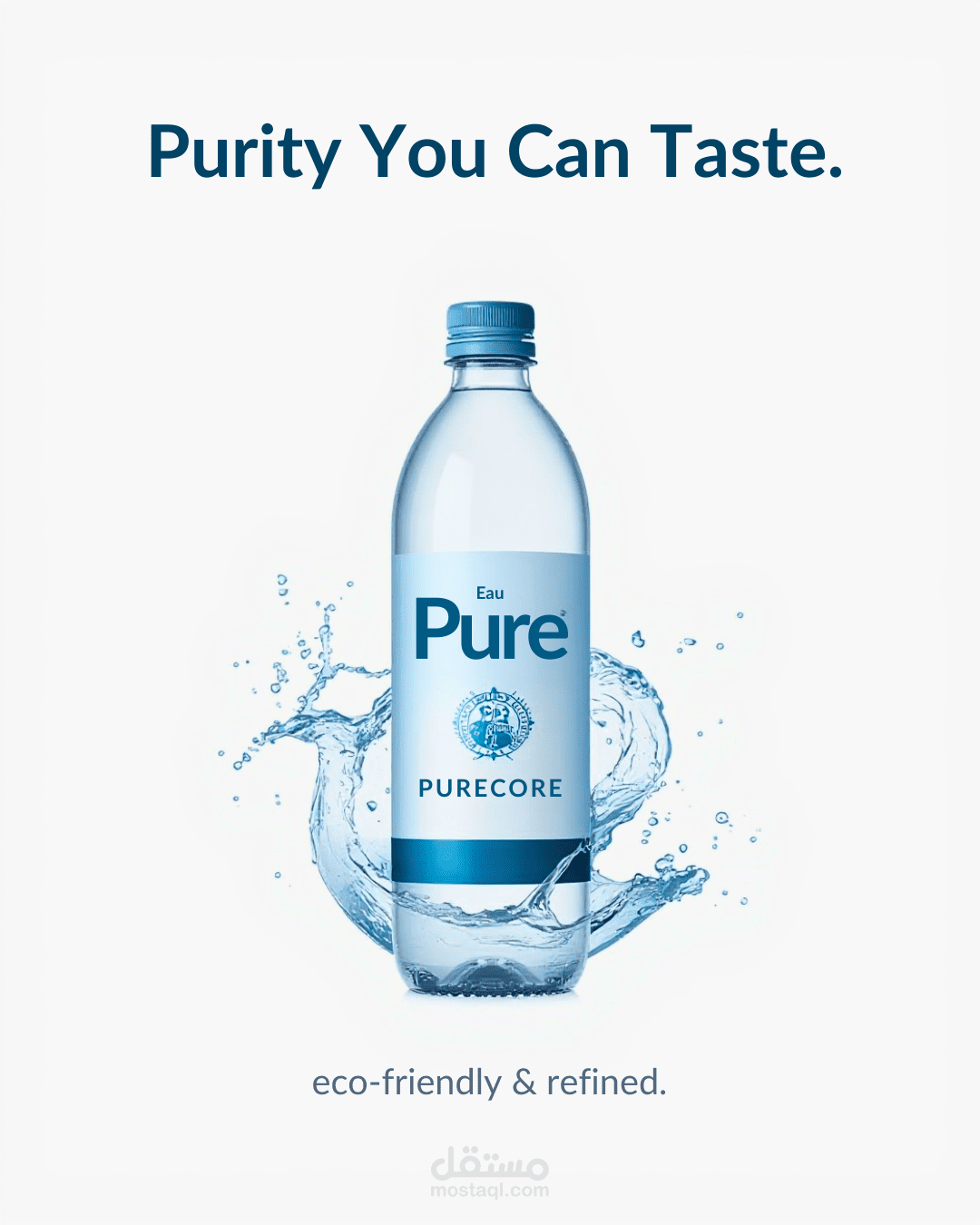 تصميم إعلان لشركة مياه معدنية