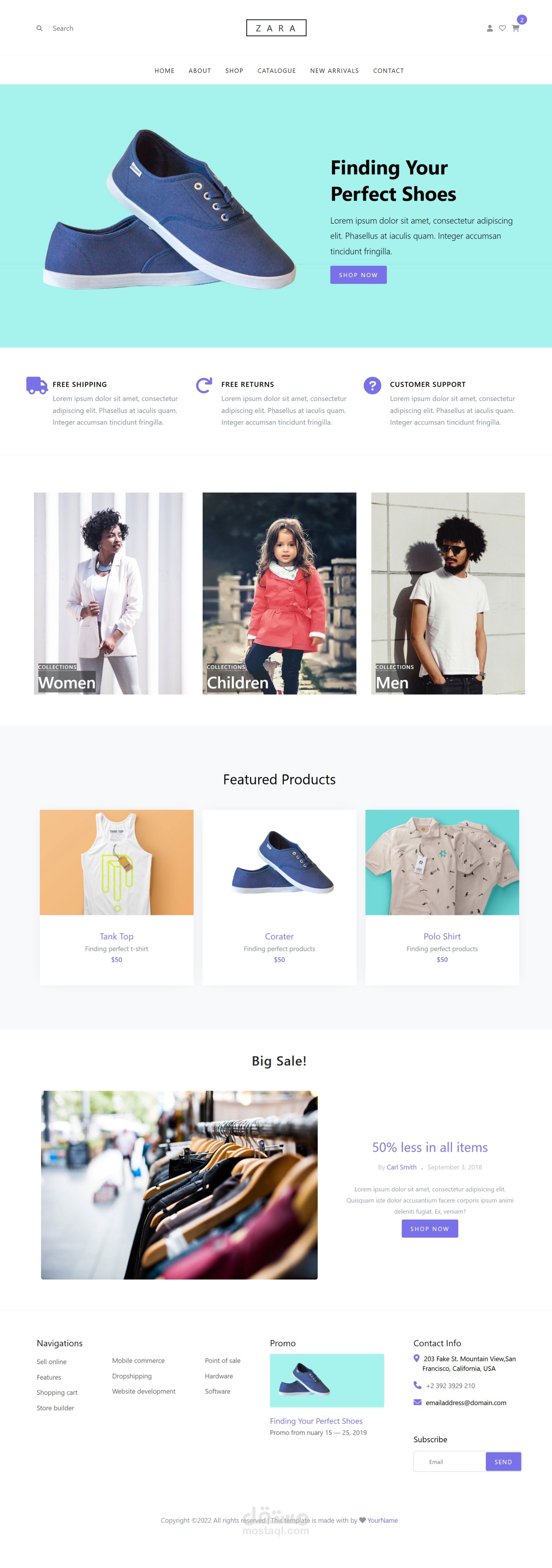 Zara Store - متجر إلكتروني للأزياء العصرية