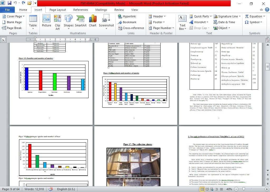 Organizing a written master’s thesis by adding graphs and formatting tables/ تنظيم رسالة ماجستير مكتوبة مع اضافة الرسومات البيانية وتنسيق الجداول