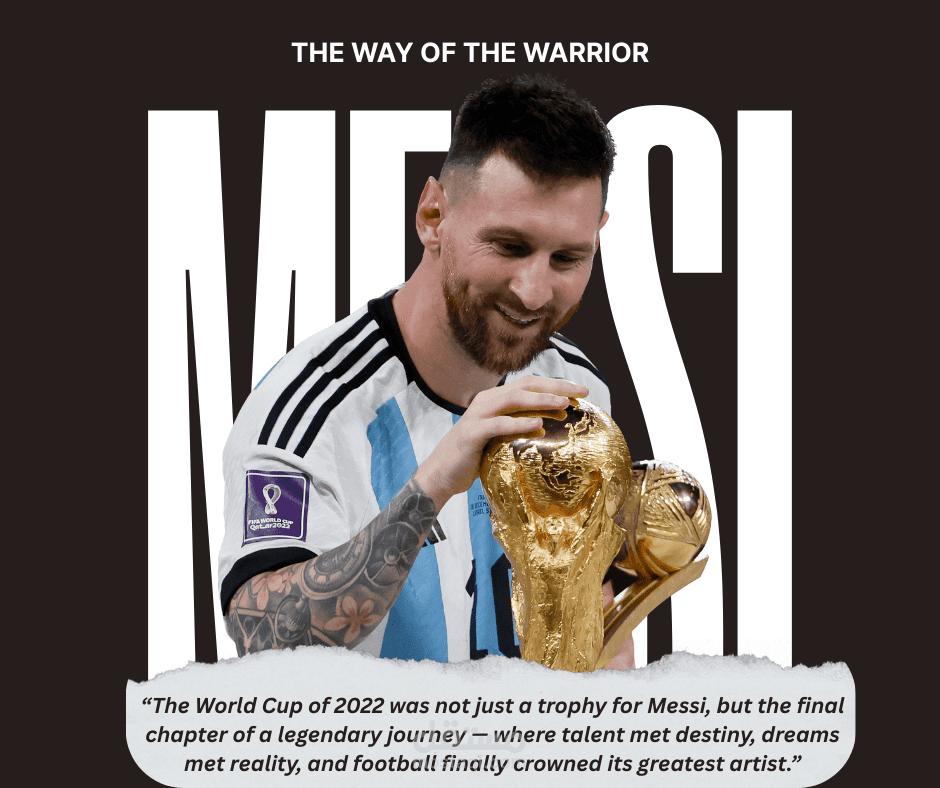 بوستر عن رحلة محارب للوصول لكأس العالم (ليونيل ميسي)