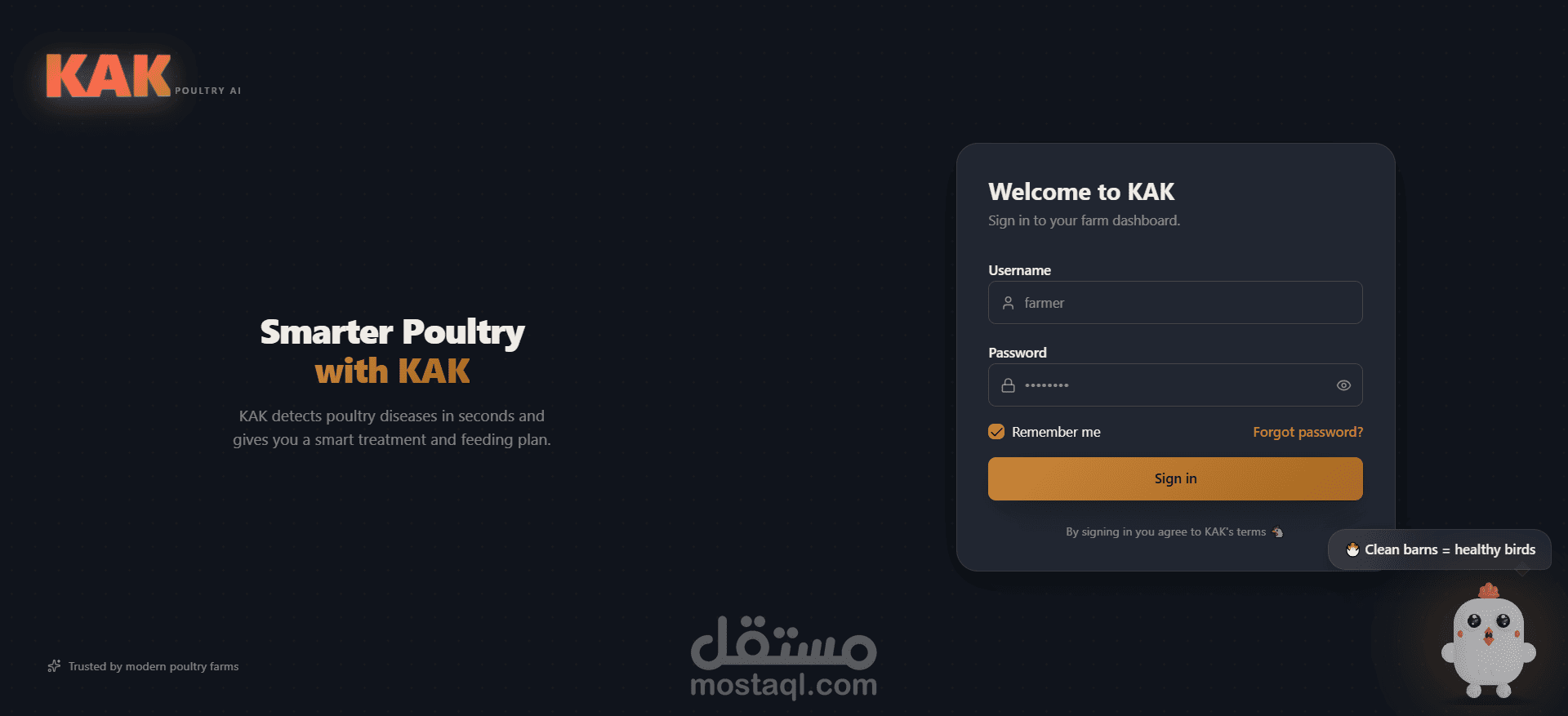 تطبيق ويب متكامل (Web App) لتشخيص أمراض الدواجن بالـ Computer Vision وإدارة المزارع بالـ RAG Chatbot