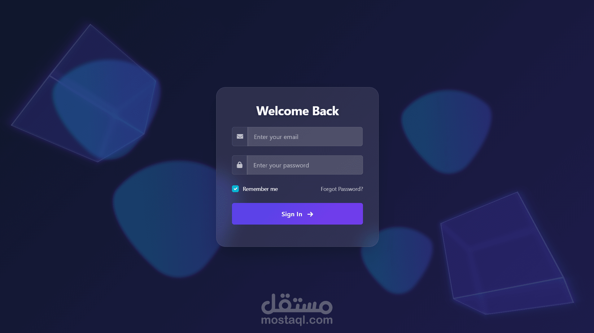 login page modern design