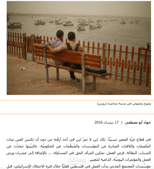 من مقالاتي - المُنظّمات غير الحكومية في فلسطين
