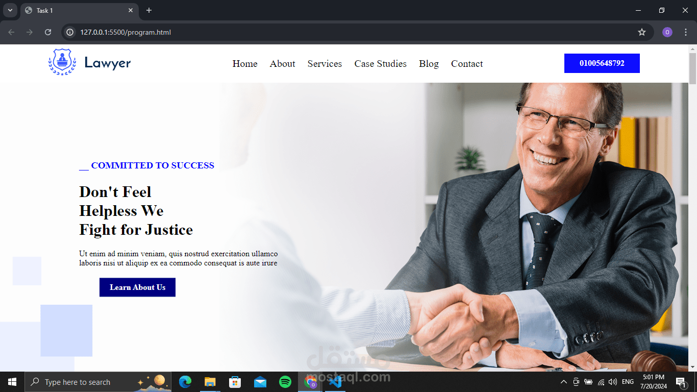 Webflow Landing page
