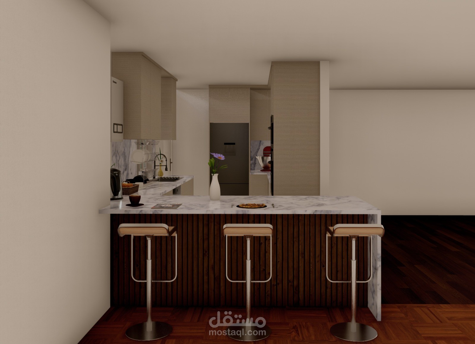 تصميم مطبخ لفيلا سكنية