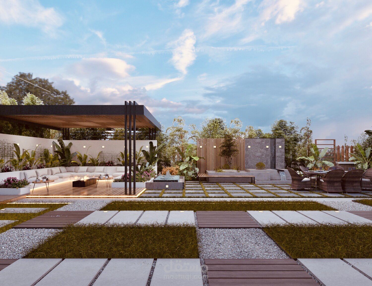 تصميم حديقة منزل